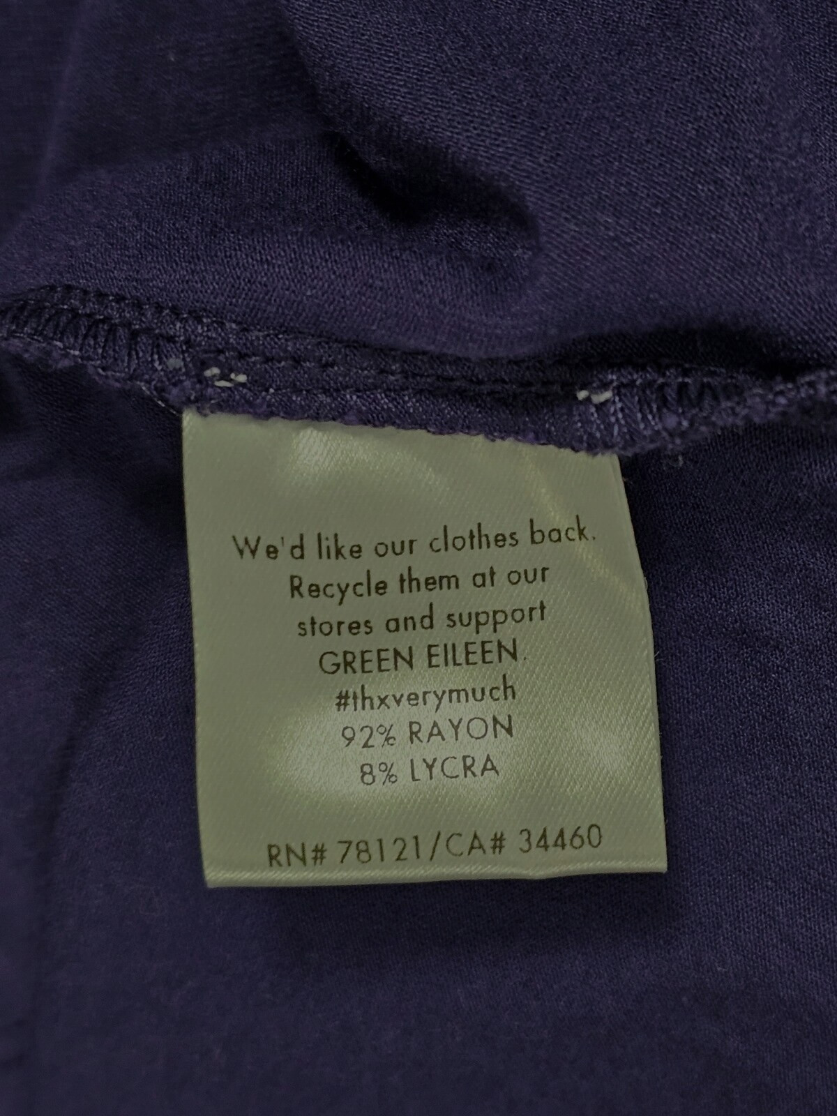 Eileen Fisher Womens Pullover Top Purple Cotton Polyester Rayon Lycra Large