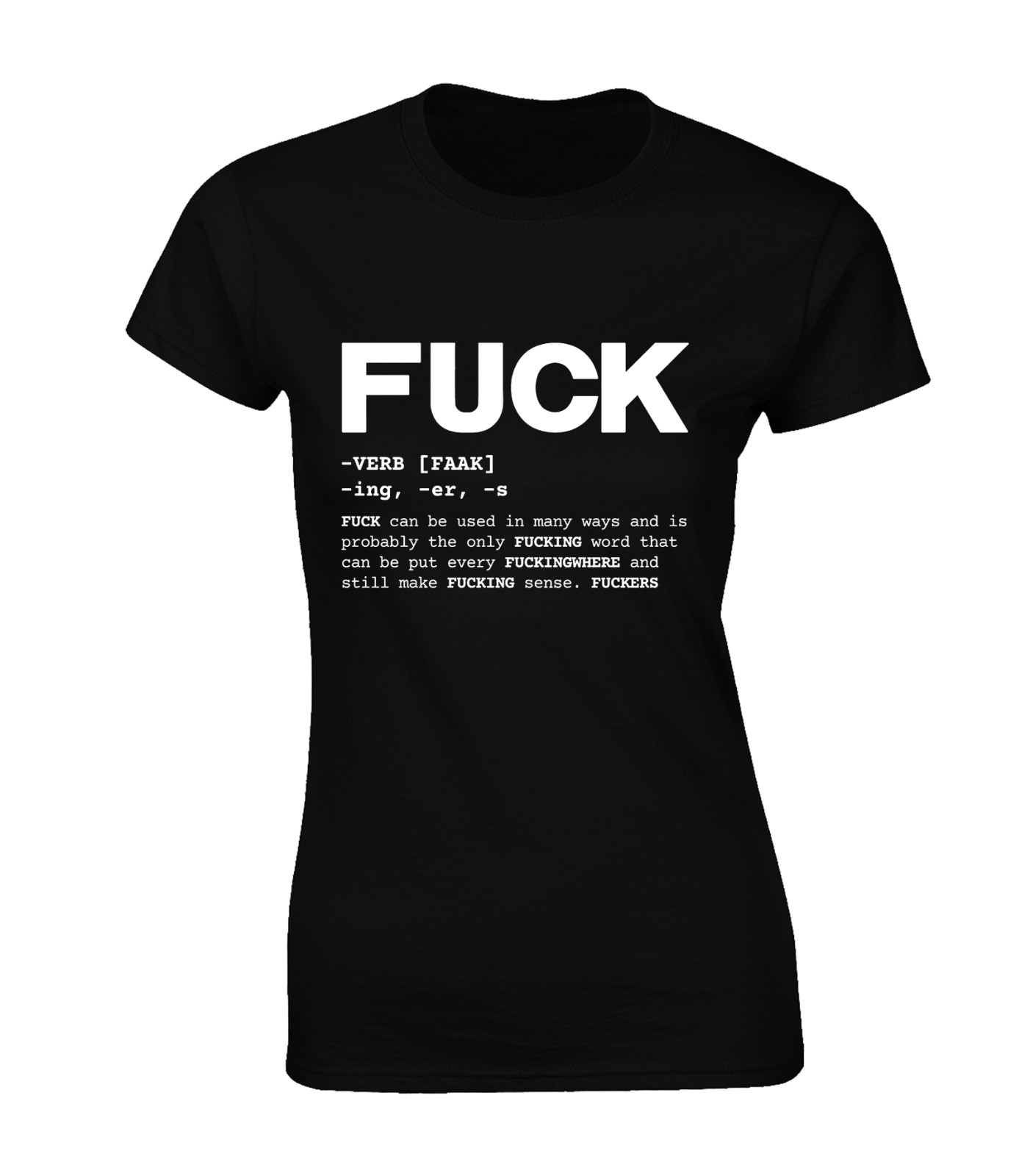 FU*K DEFINITION LADIES T SHIRT FUNNY RUDE DESIGN TOP JOKE GIFT IDEA FUN PRESENT