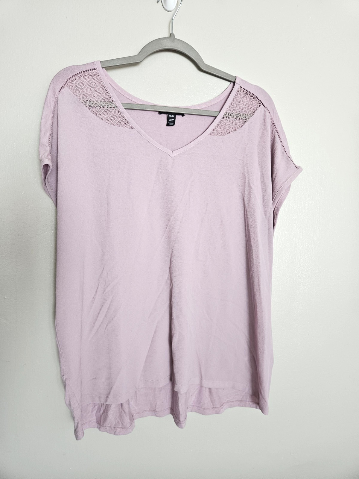 Tribal Jeans Women Short Sleeve T-Shirt Top Size XL Purple Casual Officewear