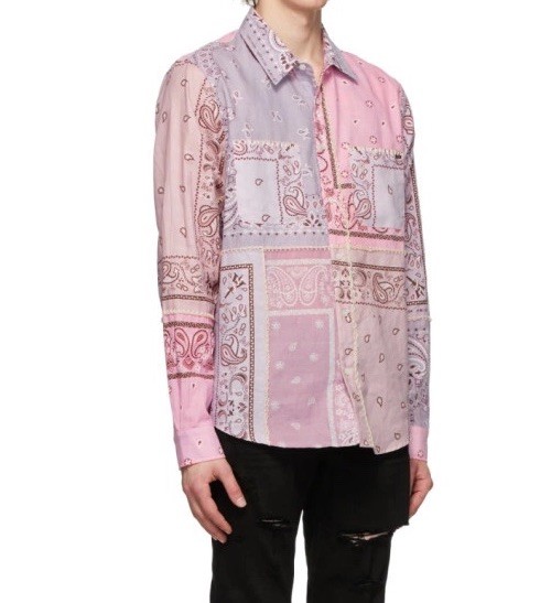 AMIRI Reconstructed Flannel Long Sleeve Shirt Size S