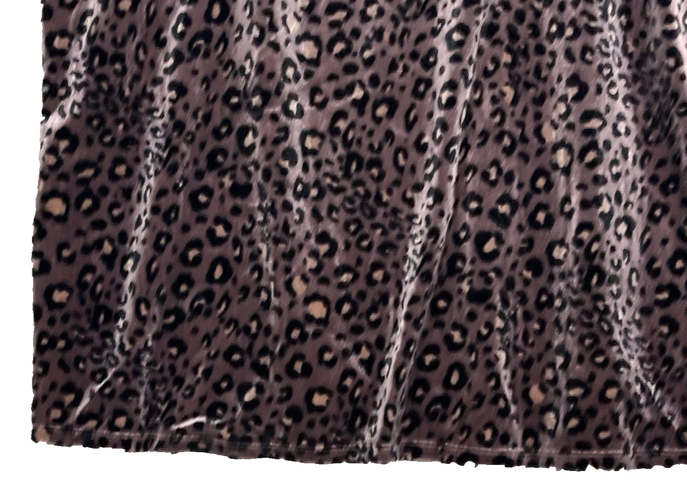Cami Cheetah Print Womens Large Satin Adjustable Straps Black & Dark Plum Brown