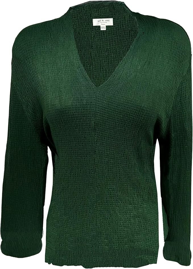 Kim & Cami Long Sleeve Sweater, Stretchable Rayon-Polyester Blend Breathable