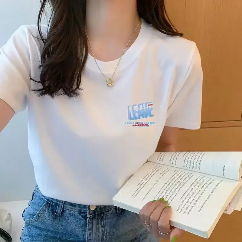 Summer White T-shirt Female Short-sleeved Student Ulzzang Versatile Loose