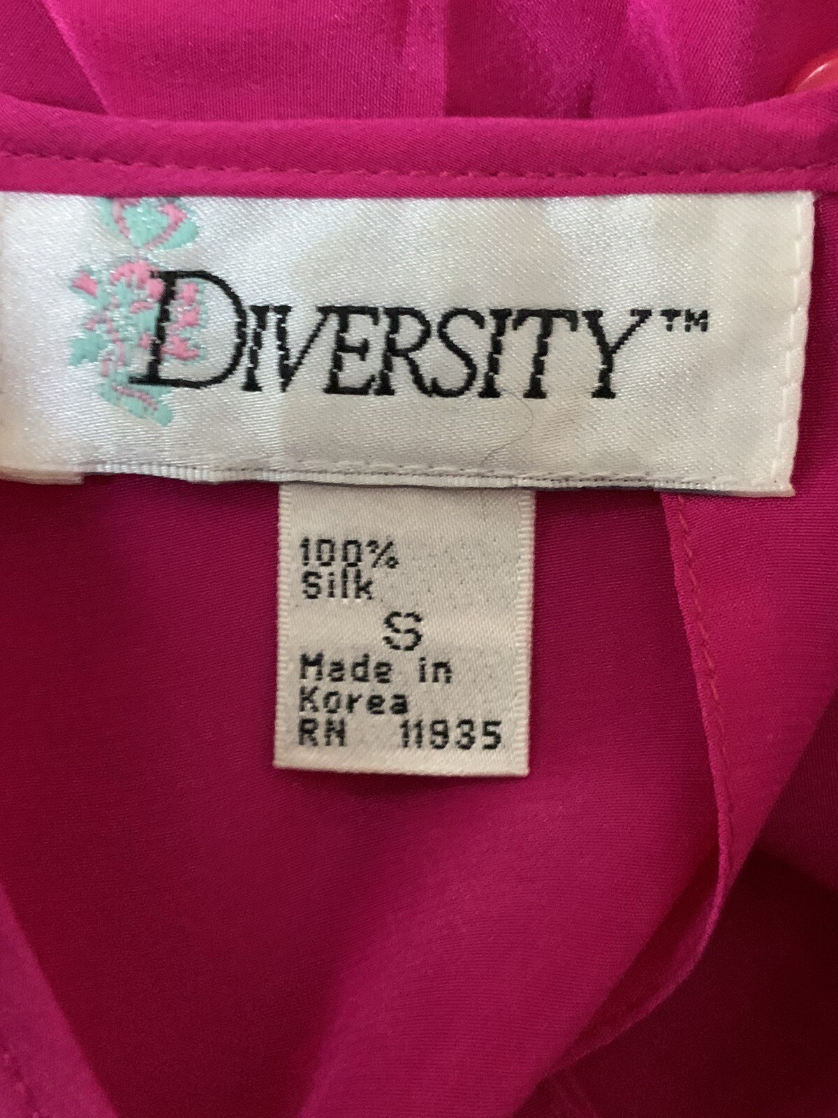Diversity Pink Silk Shirt Size S