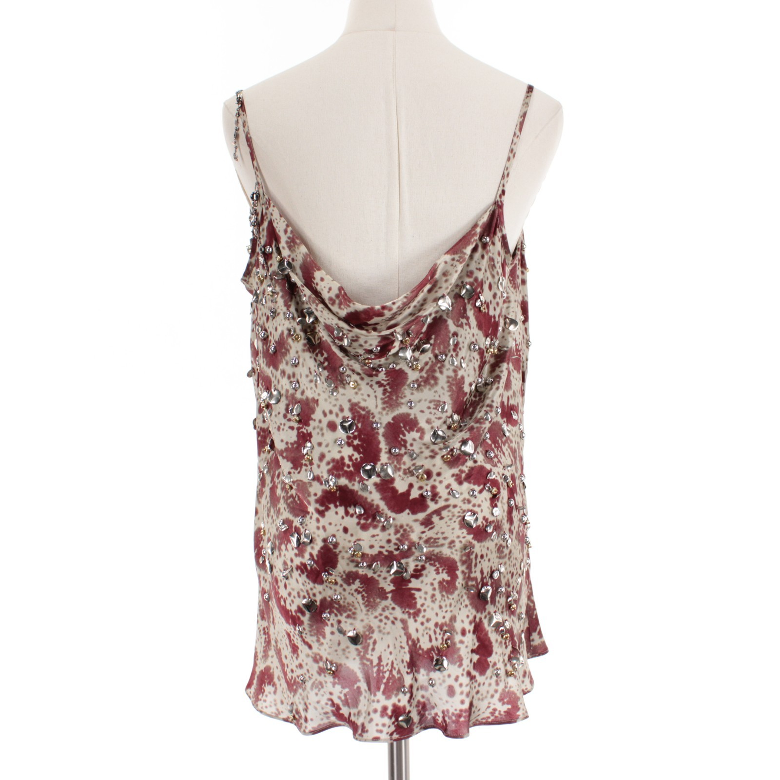 Dries Van Noten NWD Chai Embellished Tank Top Size 42 (US 10) Burgundy / Multi