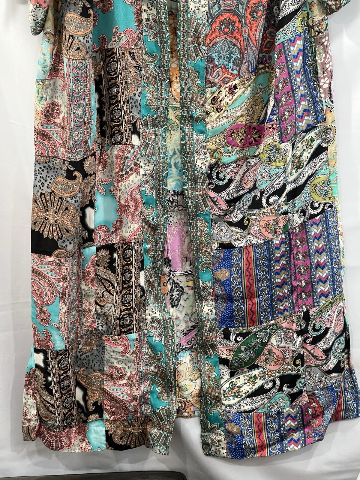 Karma Highway Duster Kimono Patchwork Boho Hippie Oversized Women’s OS Colorful