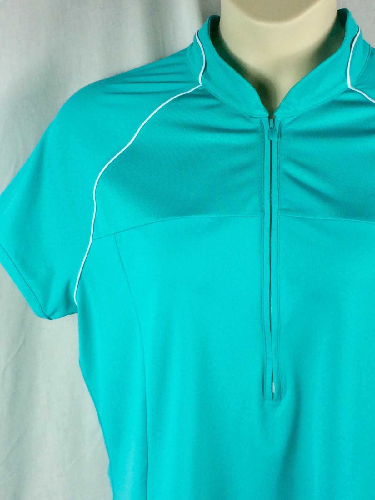 Adidas Blouse Womens Size XL Multi-Color 1/2 Zip Short Sleeve 90s Pure Motion