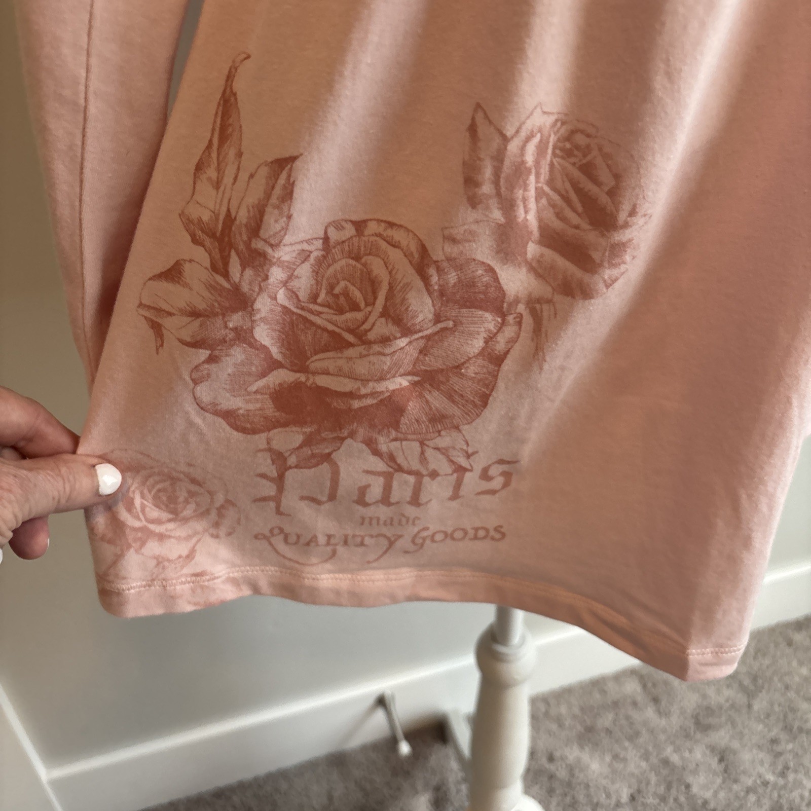 Hollister Y2K Pink Floral Butterfly Baby Doll Long Sleeve Top Size M.