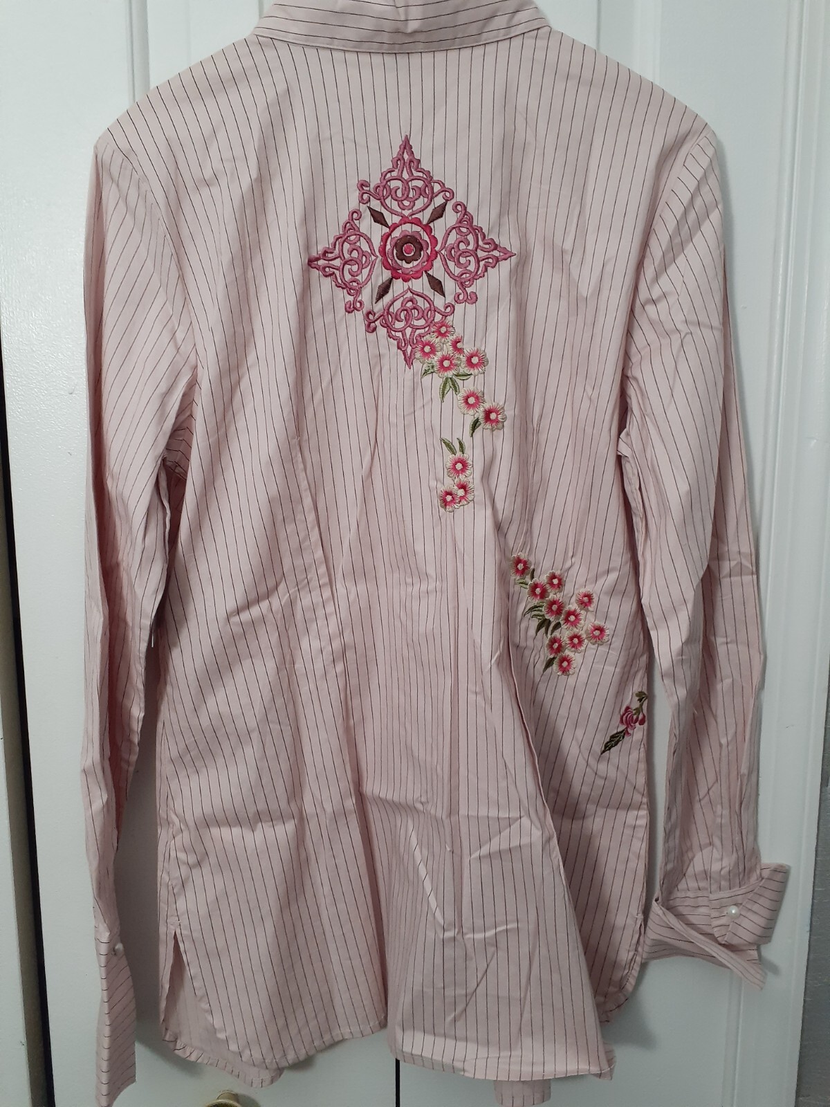 Gloria Vanderbilt Women’s Woven Button-Up Top Floral Pattern [ NEW ] 📏Size L