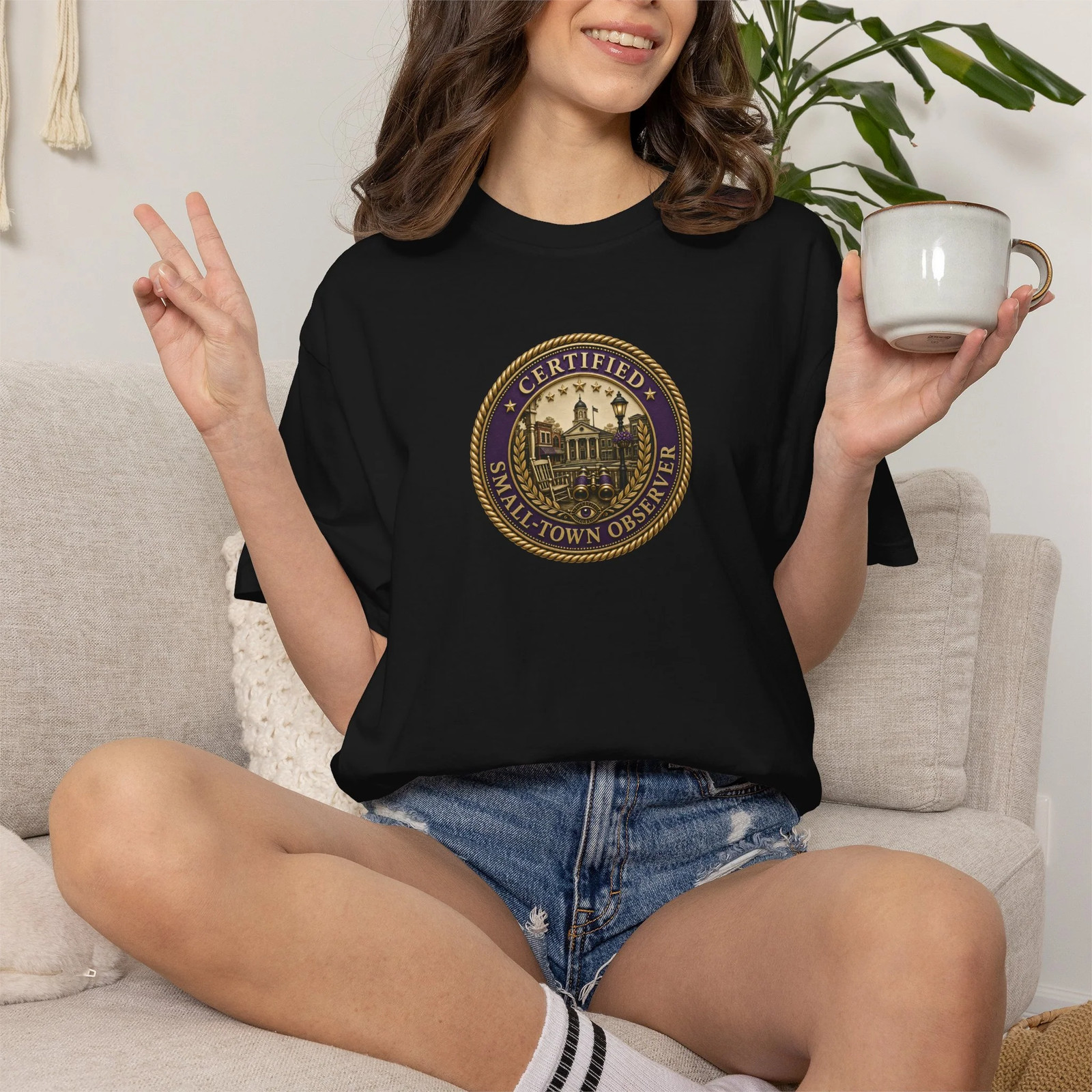 Certified Small-Town Observer Garment-Dyed T-Shirt