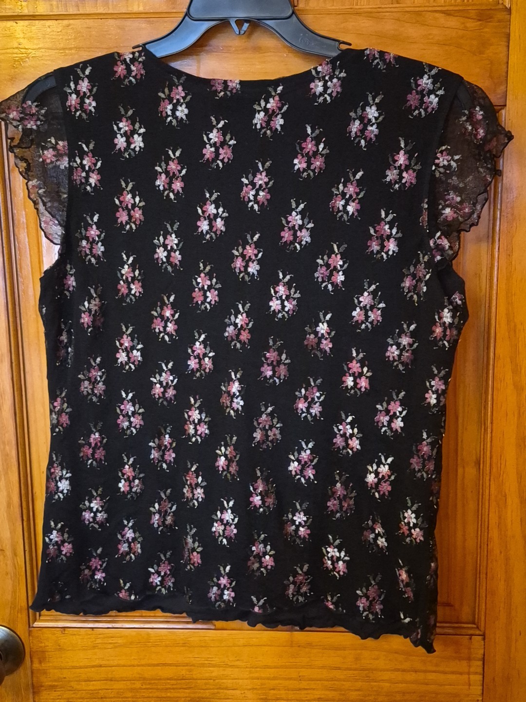 Style & Co Women’s Top Blouse Stretchable Black Lined Embroidered Size 1X NWOT