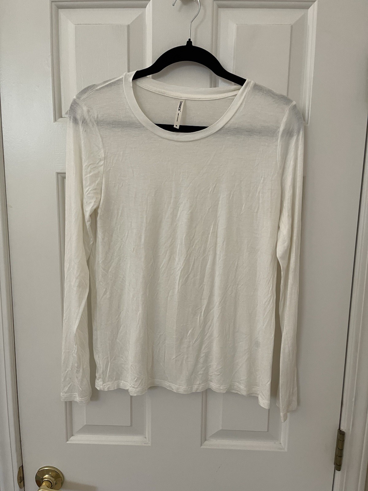 Women’s Tresics Cream Long sleeve Tee Shirt Size Medium