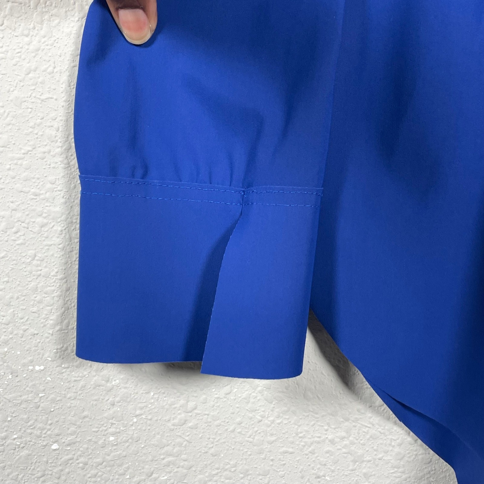 Chiara Boni Atena Top Women 44 Blue Long Sleeve Minimalist Quiet Luxury Office