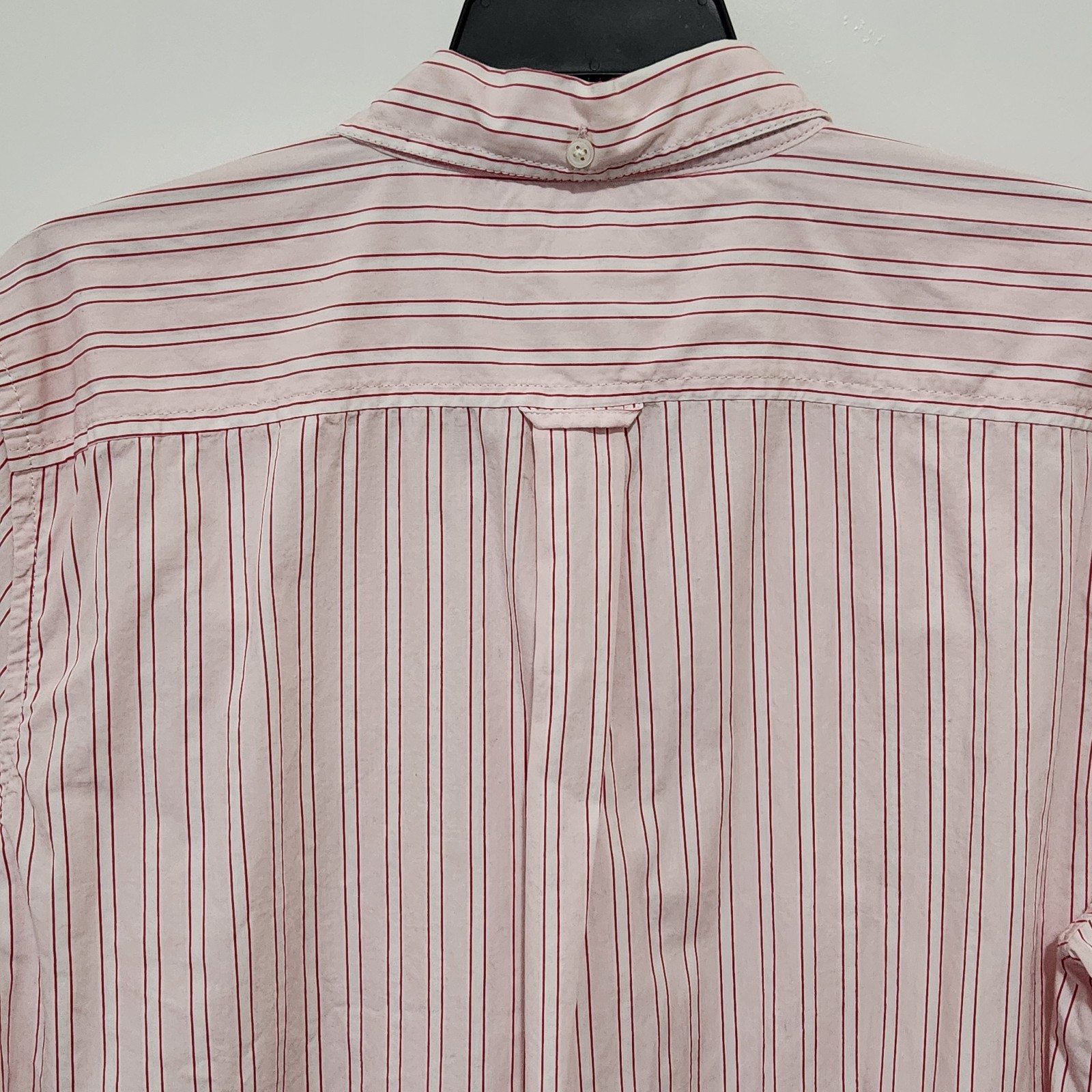 J Crew Women’s 14 Classic Poplin Pink Striped Button Up Shirt Longsleeve BG290