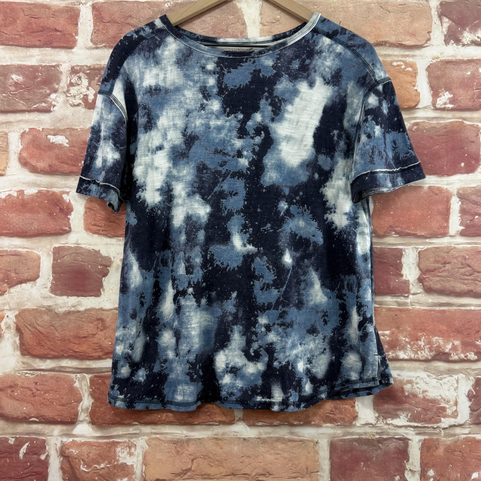 Westbound T Shirt Womens Size Blue Tie Dye Crew Neck Short Sleeve Top
