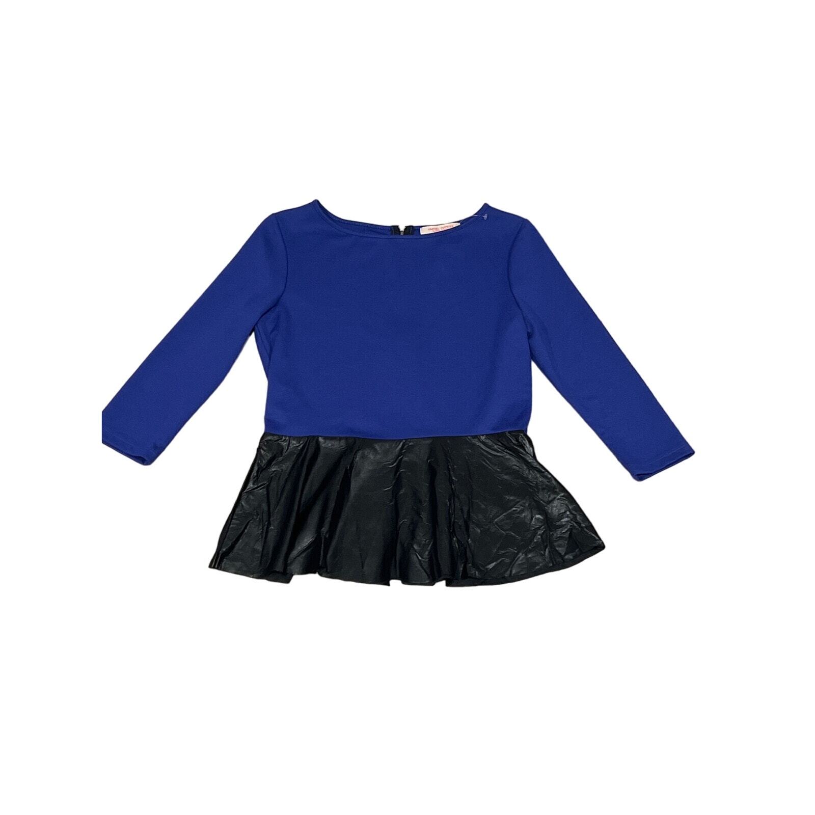 Casual Couture by Green Envelope, New, Peplum Zip Size M, Blue KB10
