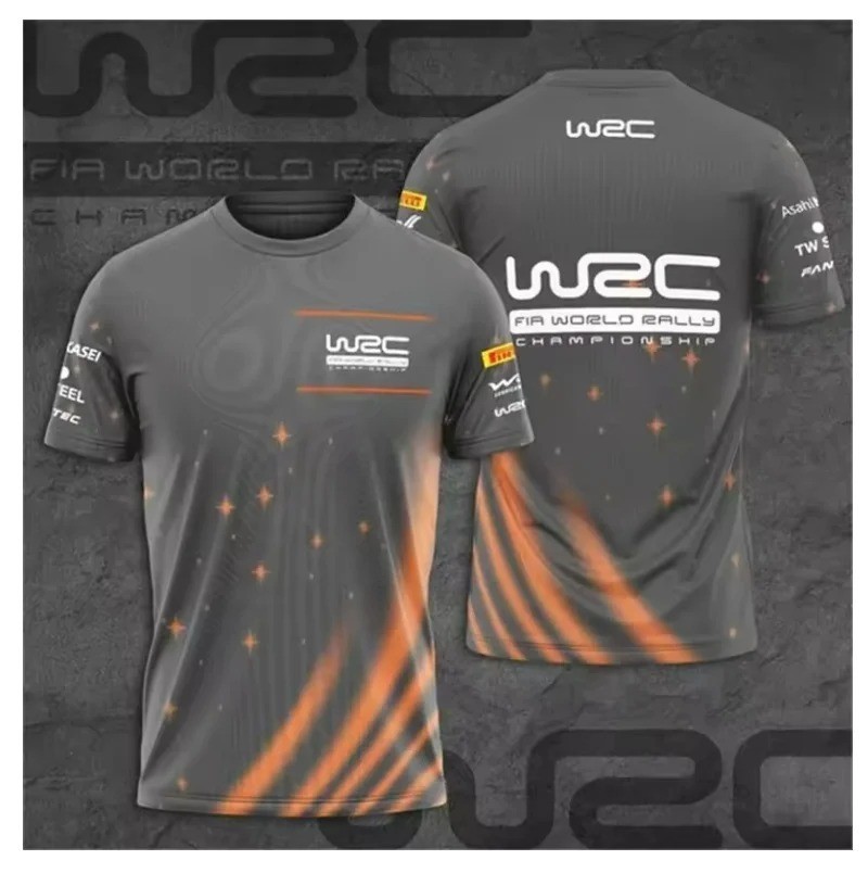 2025 Summer WRC Rally 3D Printed T-Shirt Unisex Breathable Loose Fit Fashion Tee