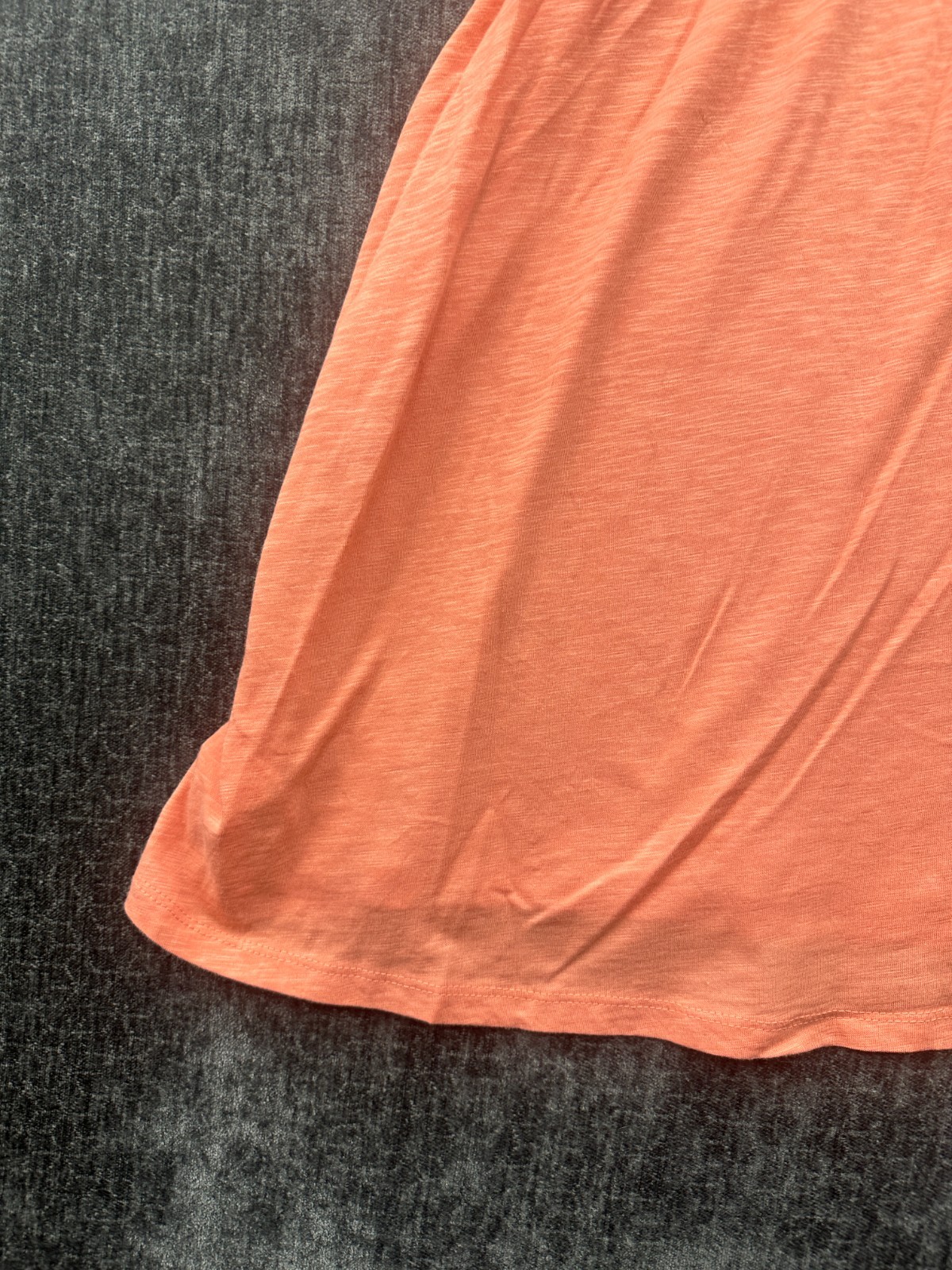 Ella Moss Blouse Top Womens 2XL Orange Lace Trim Knit Ruffle Neck Keyhole Back