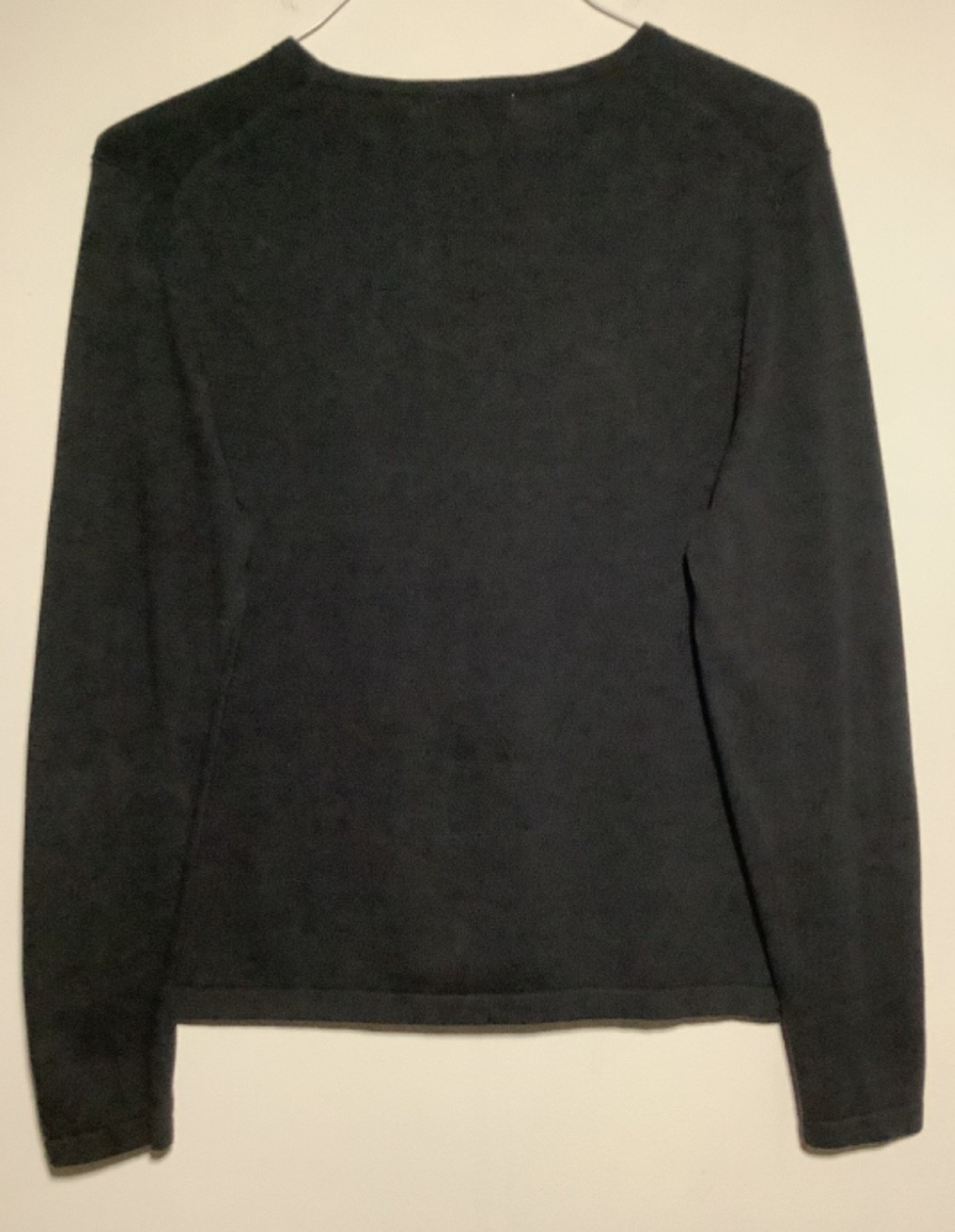 Evelyn & Arthur exclusive 100% cotton knit Black long sleeve Top Shirt Sz M