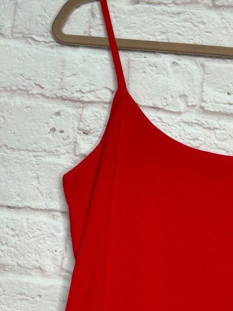 XL/1X/2X/3X New True Red Cotton Stretchy Knit Long Tank Top Extender Tee