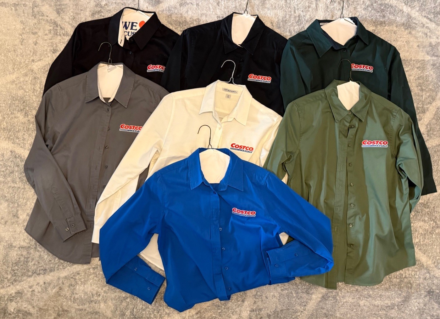 Costco Wholesale Employee Uniform Women’s Shirts Lot Of 7 Women’s Ladies Size M