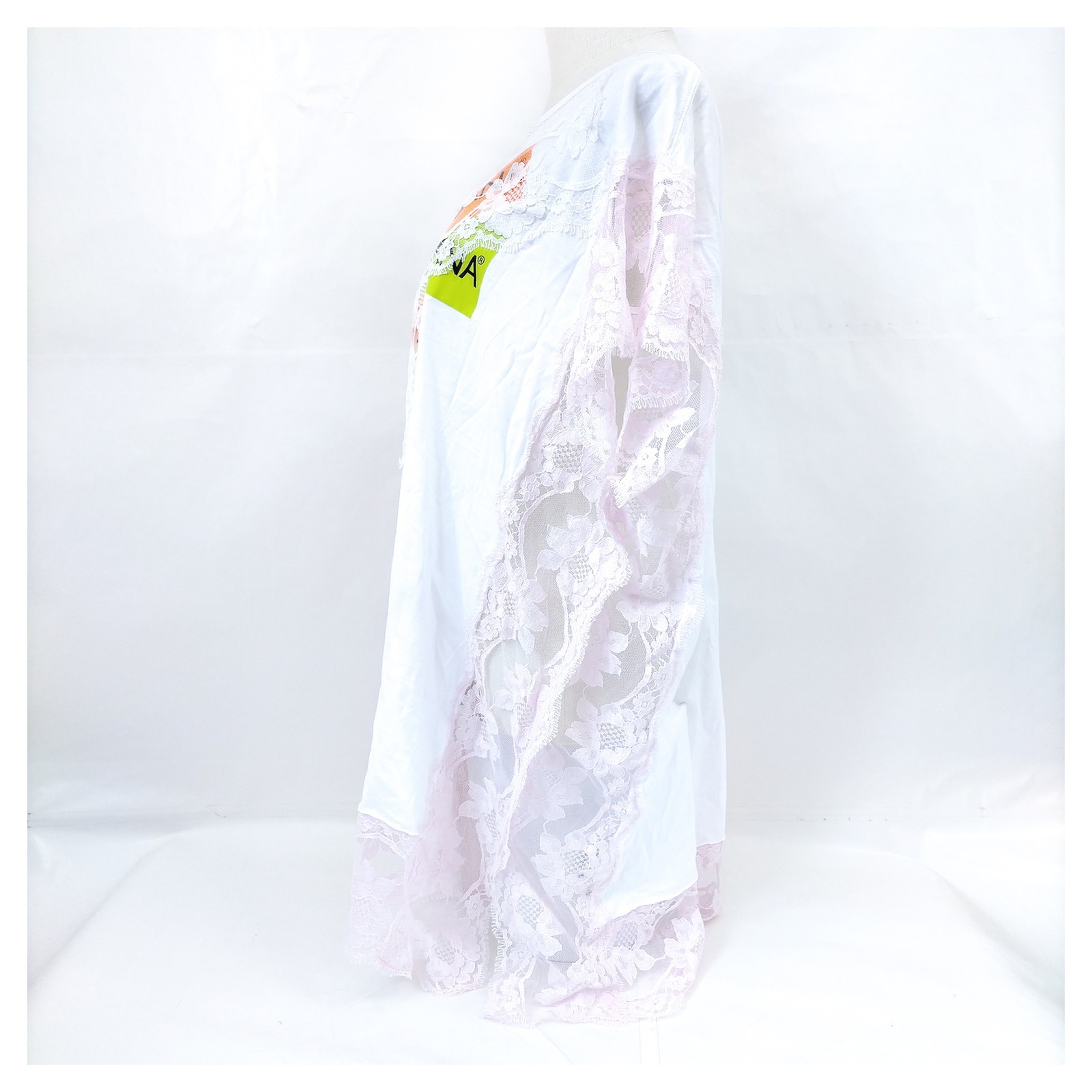 D and G Ladies Cotton Nylon Polyester Top White Pink Lace Size 44 Tops I 3968076
