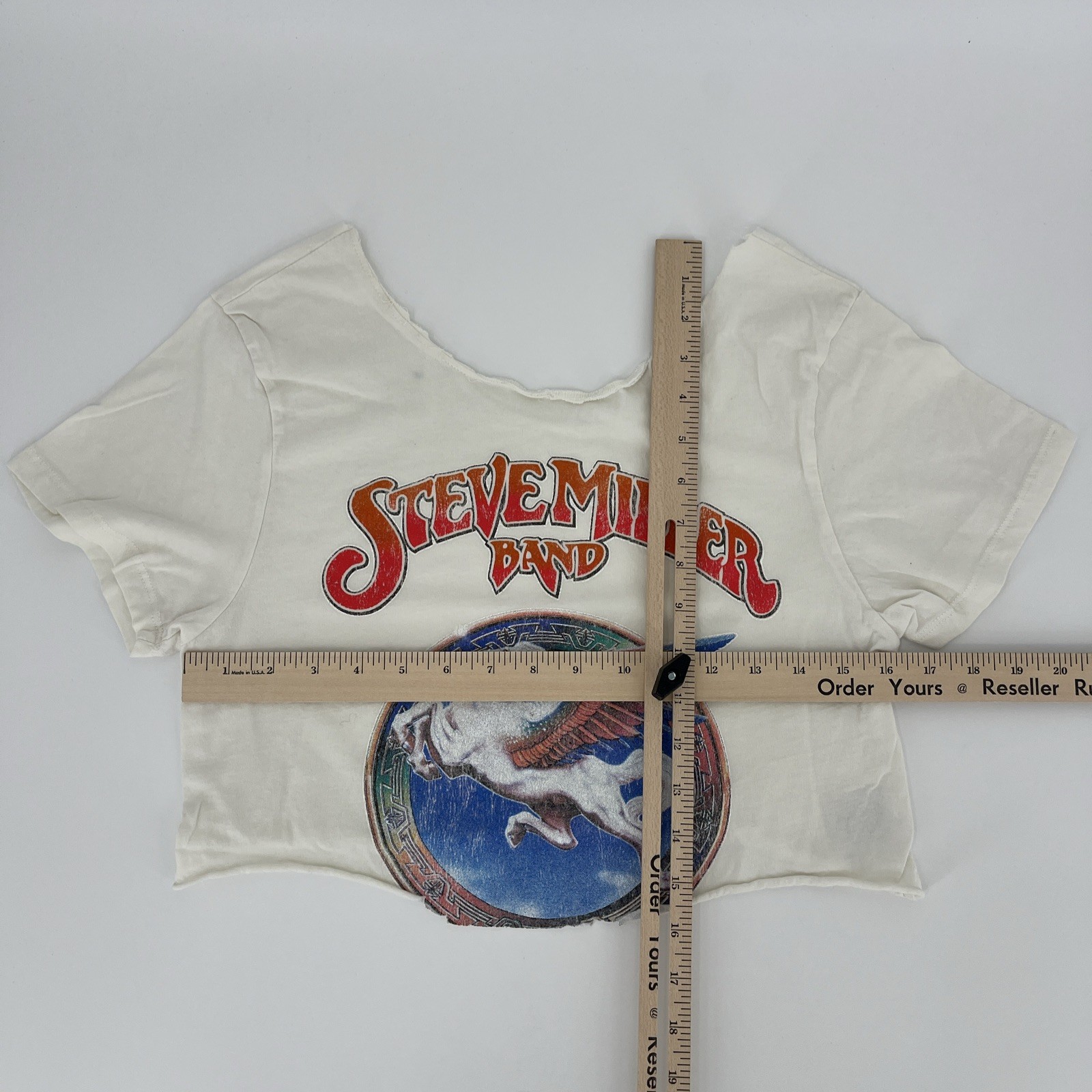 Steve Miller Band Cropped T-Shirt – Classic Rock Band – Womens Medium Tee USA