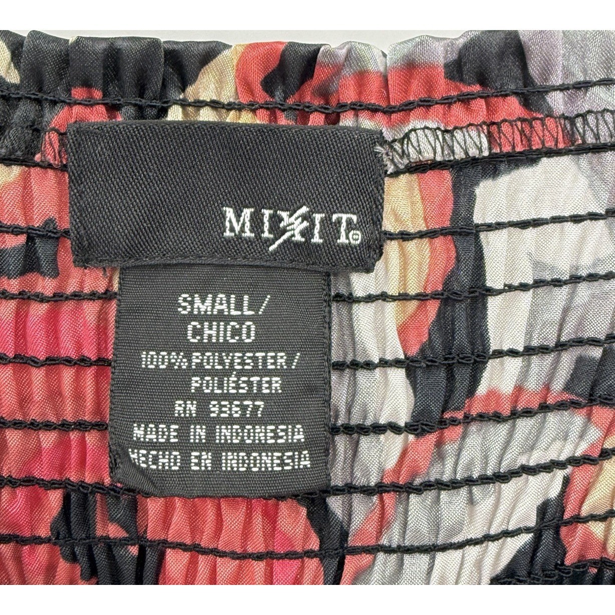 VTG Mixit Y2K Babydoll Satin Smocked Tie Back Bow Tank Top Sm Whimsigoth Boho