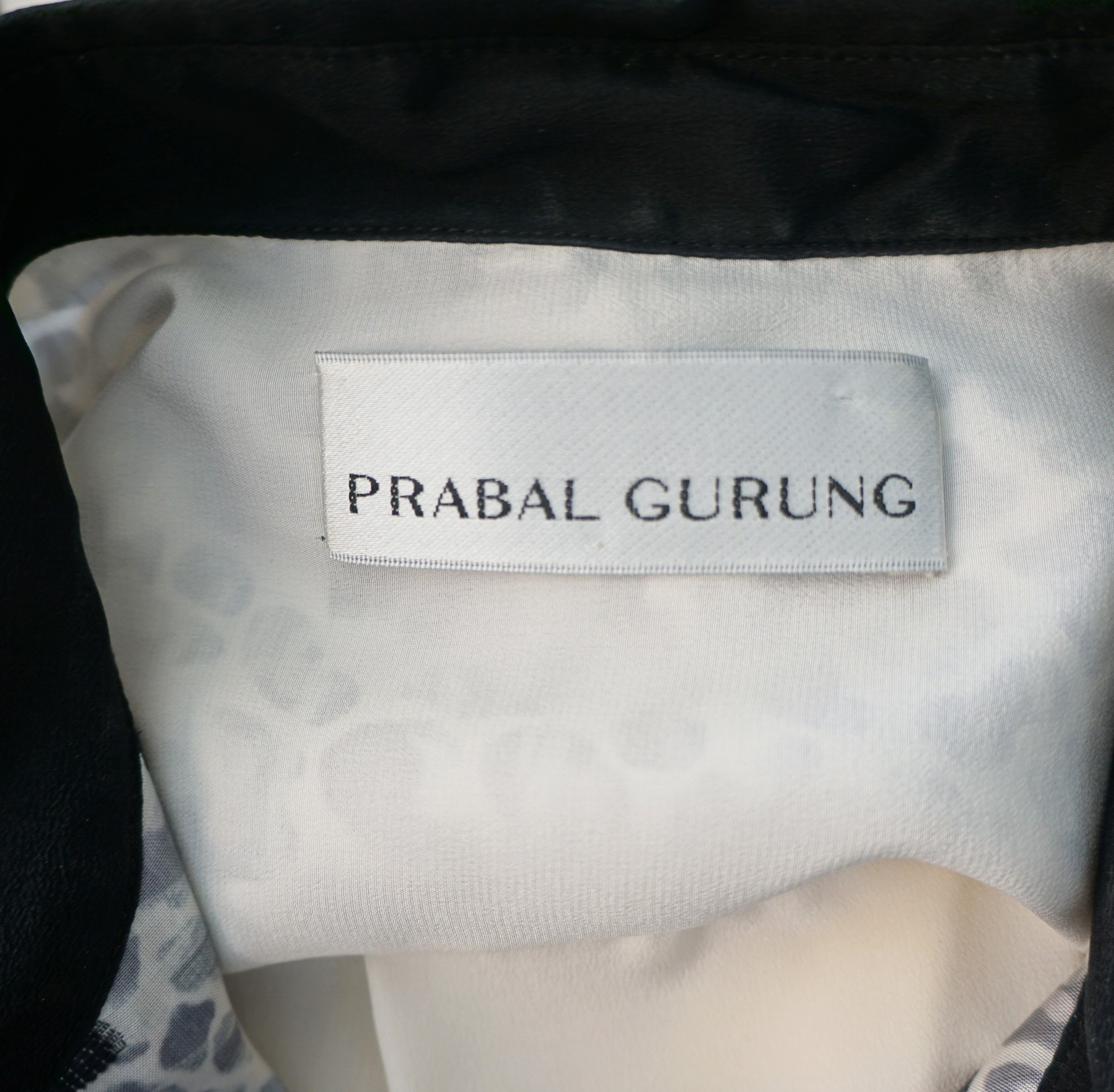 PRABAL GURUNG sz 8 Embellished Paneled Ivory Silk Crepe Button Blouse BRAND NEW
