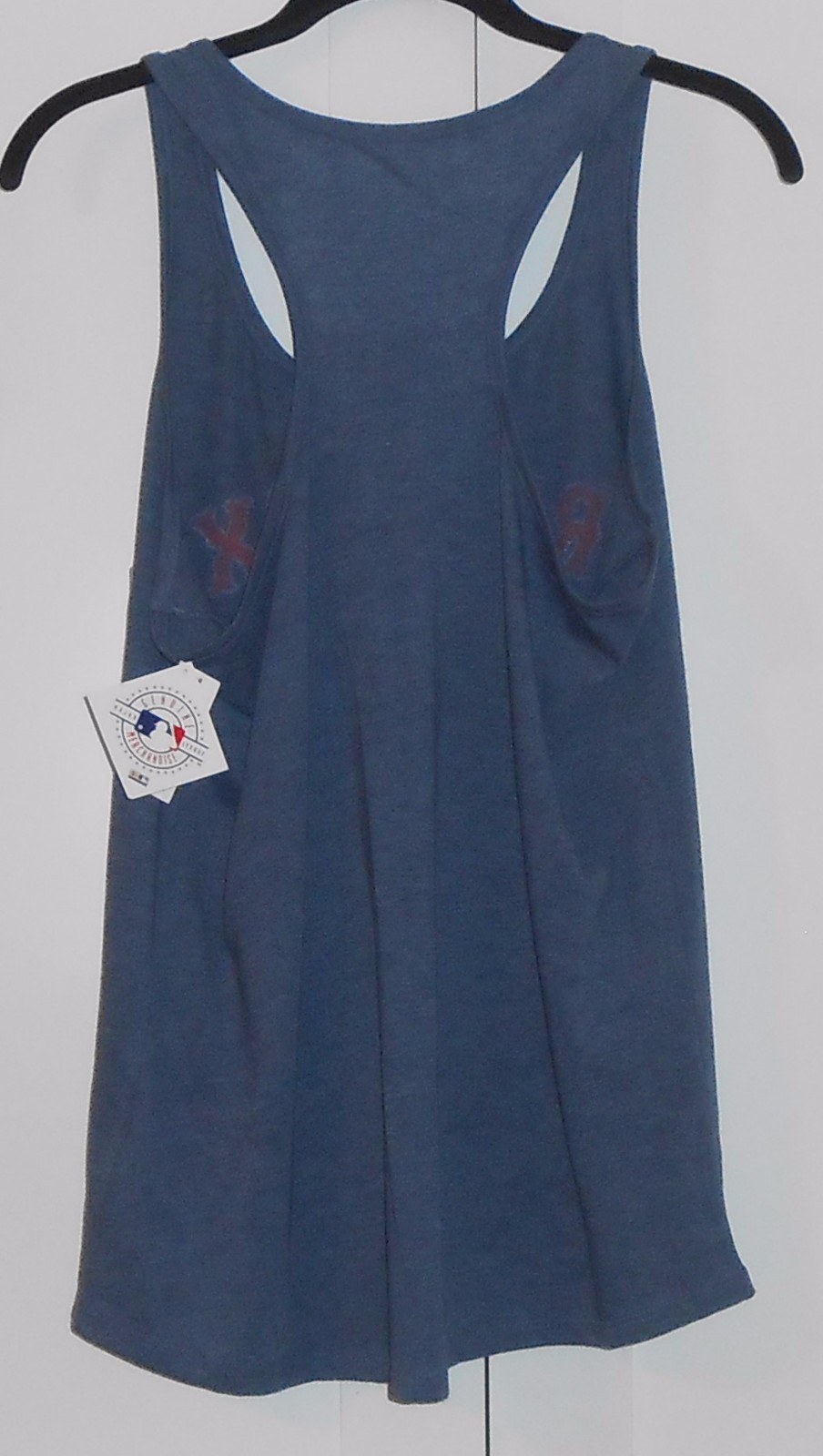 WOMEN’S OLD NAVY BLUE HEATHER BOSTON RED SOX RACER BACK TANK TOP – SIZE LARGE