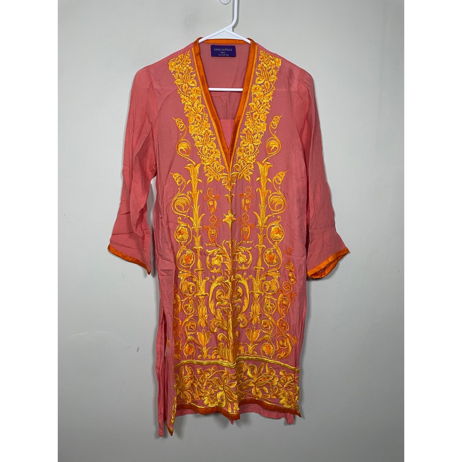 Sana Safinaz Tunic Kurta Embroidered Top Size Small Pakistani Traditional