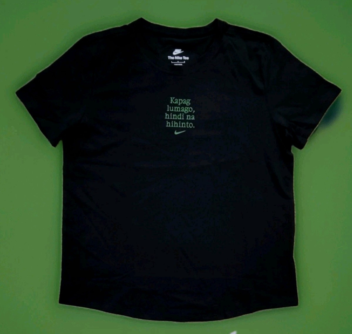 Alex Eala Nike Tee Women’s L Black Green Text Bloom By You BGC 🇵🇭 Exclusive