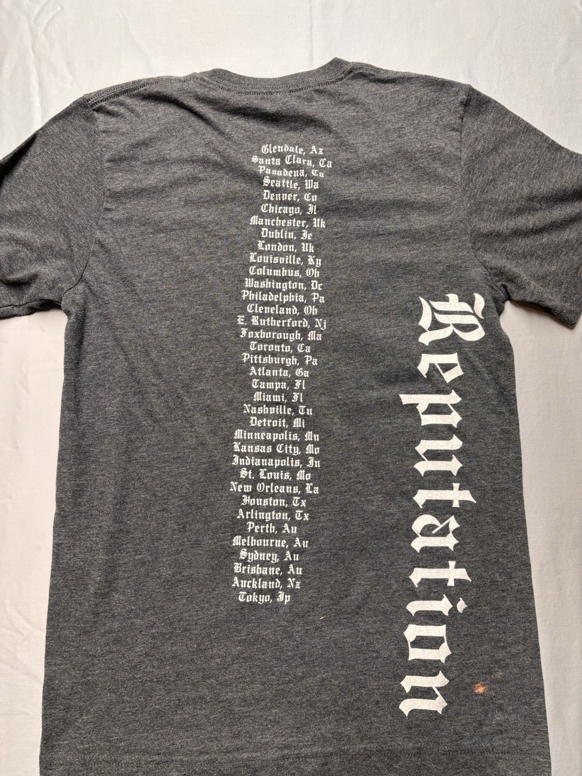 Taylor Swift Reputation Stadium Tour Gray Graphic T-Shirt Grey Women’s Small