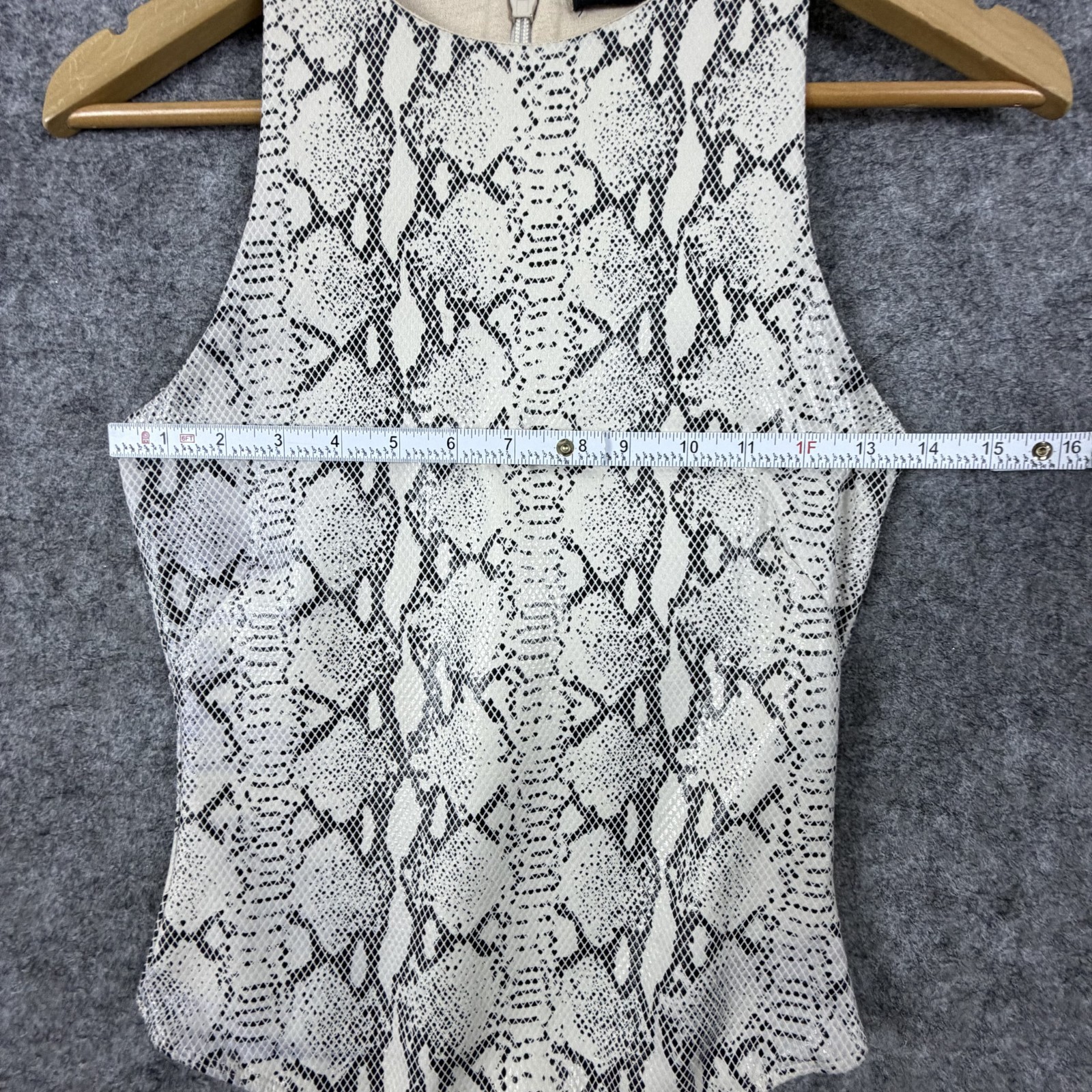 Jluxlabel Bodysuit Womens Small Beige Snakeskin Edgy Indie Sleaze Sexy Clubwear
