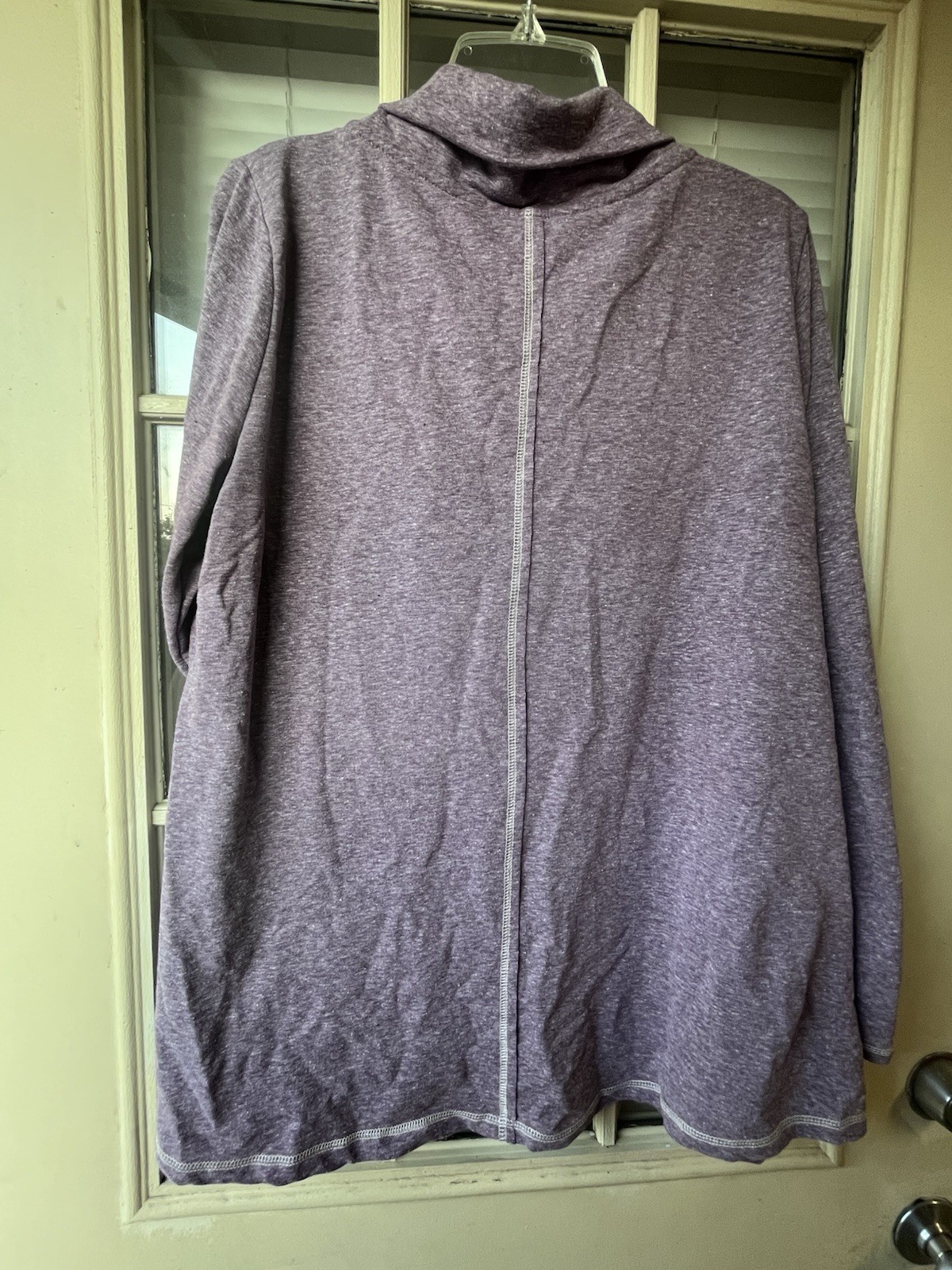 Soft Surroundings Brinley Cowl Shawl Neck Pullover Top XL Heather Purple