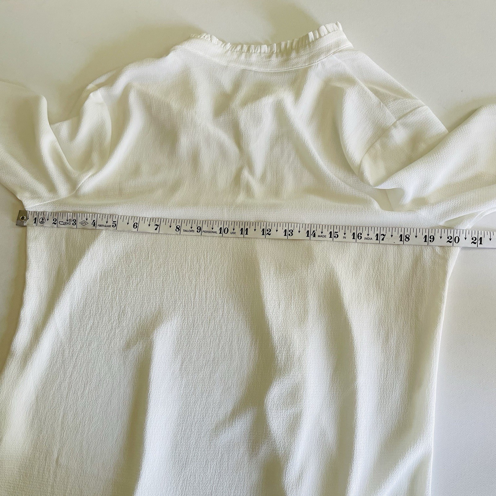 Cato Est 1946 Women’s Size Medium Ivory Tunic Top Career Office Semi Sheer Shirt