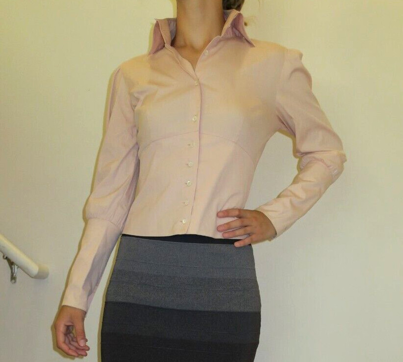 S Sm US Ladies 42 EU ❤️ GRIFONI ❤️ LIGHT PINK CLASSY FORMAL SHIRT BUSINESSWEAR