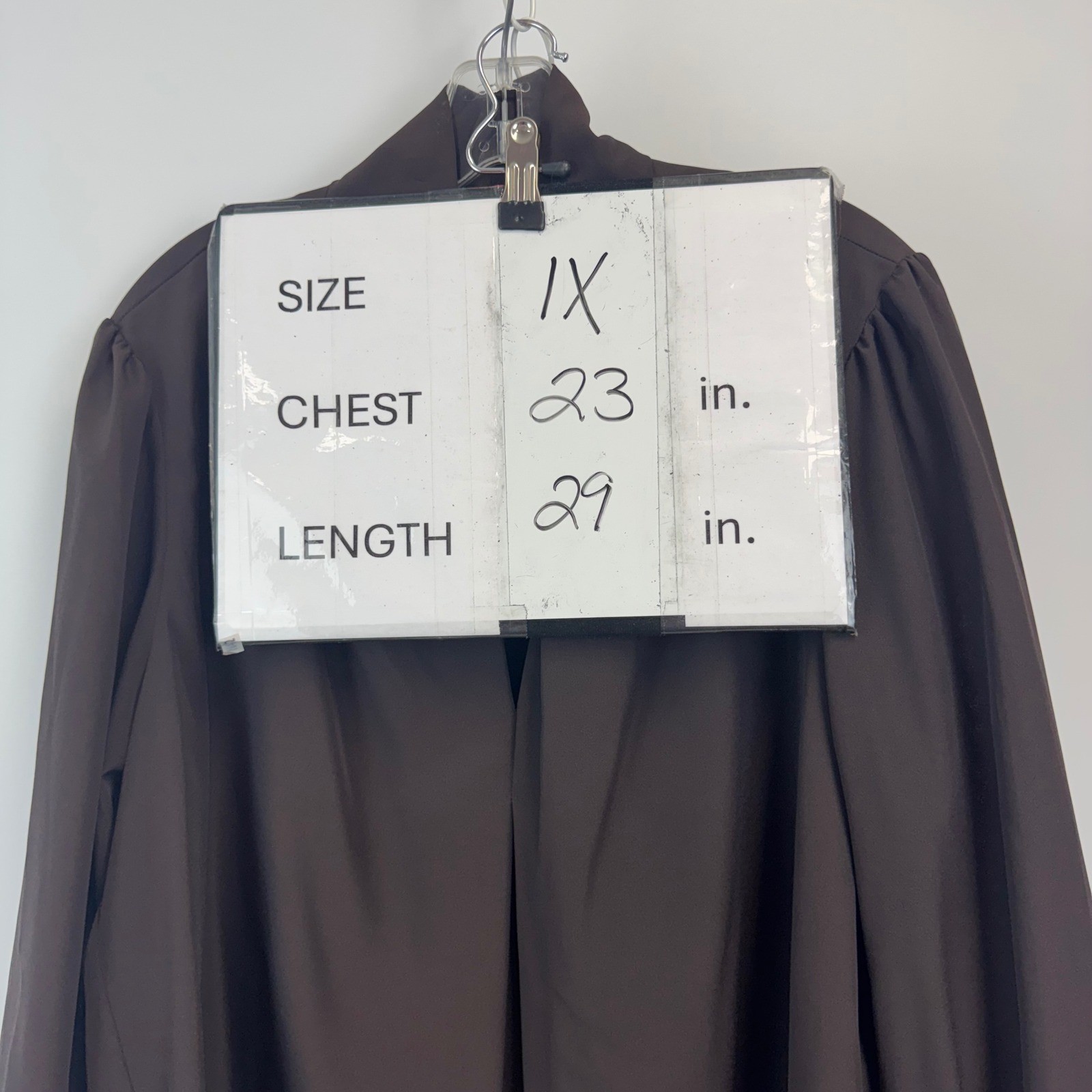 Michael Michael Kors Womens Chocolate Brown Shawl Collar Blouse 1X NWT