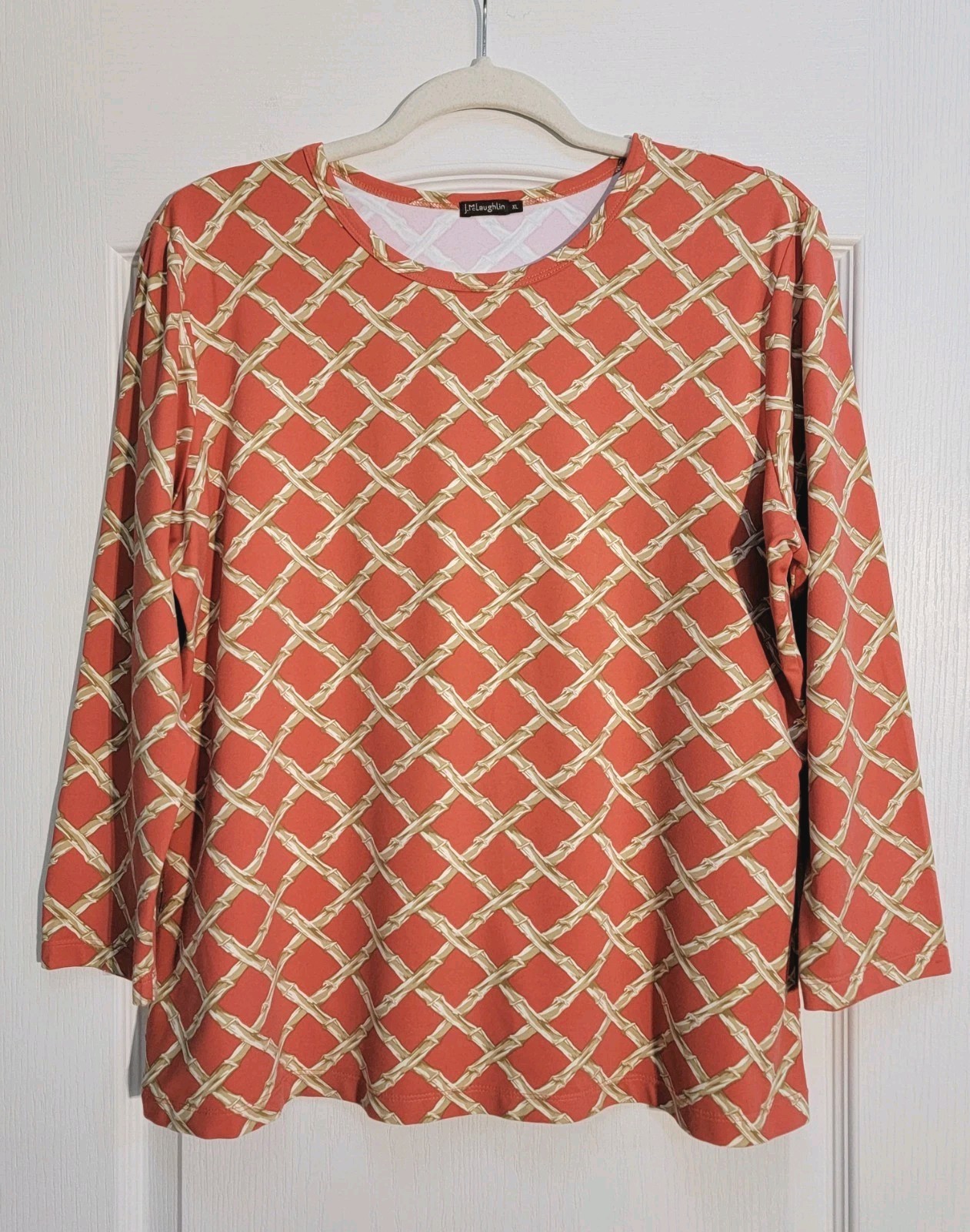 J McLaughlin Shirt Women’s XL Catalina Cloth Bamboo Crosshatch Pullover Top