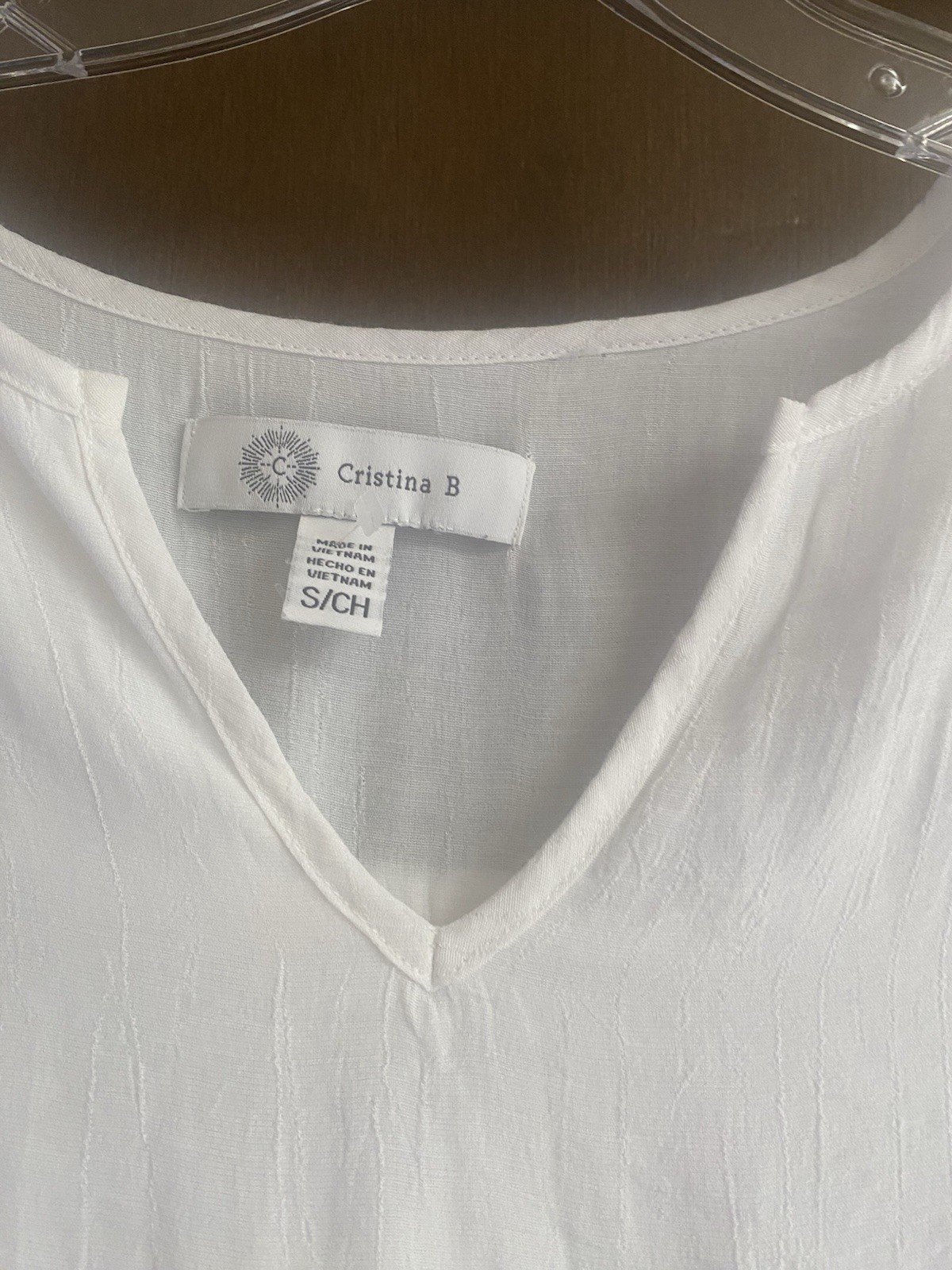 Cristina B White Tank Blouse Size S