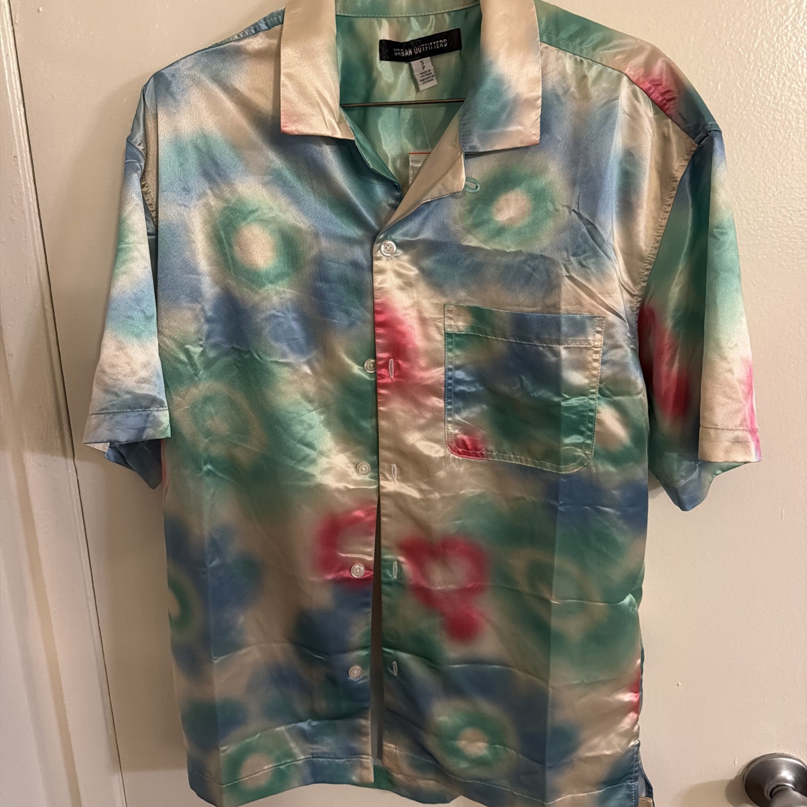 Urban Outfitters Oversized Tye Dye Print Unisex Shirt Top, Size Small NWOT
