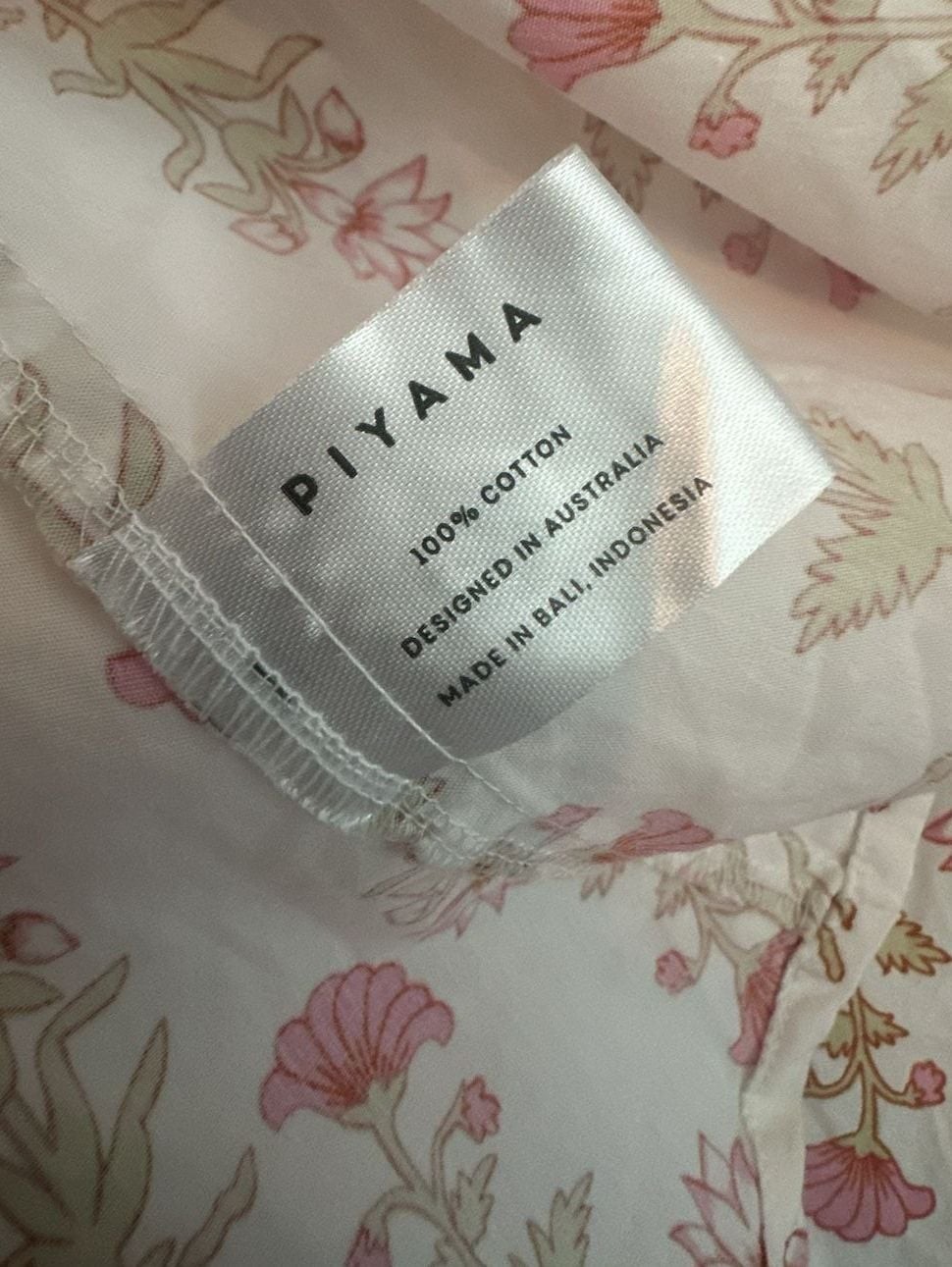 Piyama Indah Flutter Tank Top Floral Print Loungewear