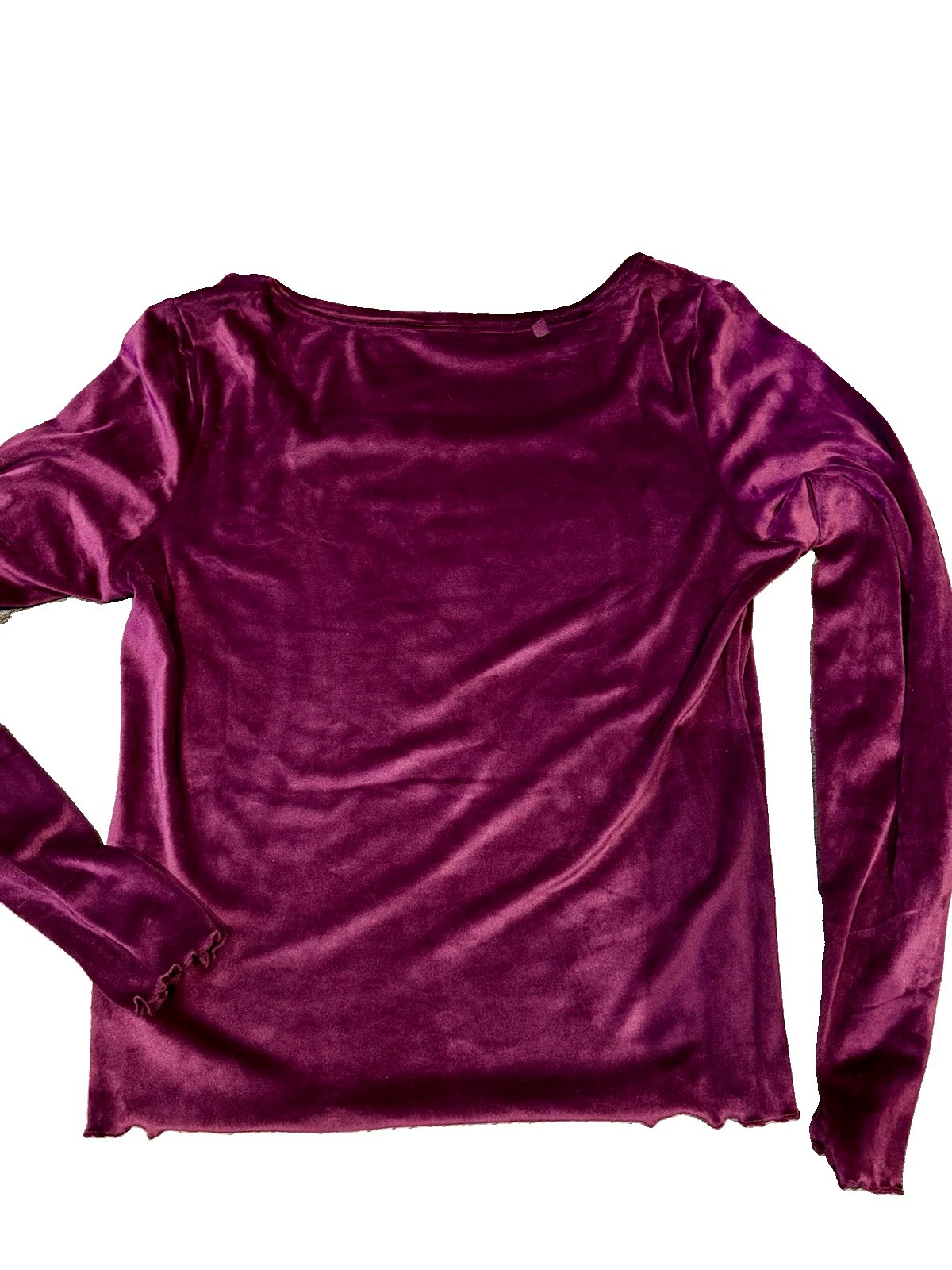 Juicy Couture Velour Rhinestone Long Sleeve Top Size XL