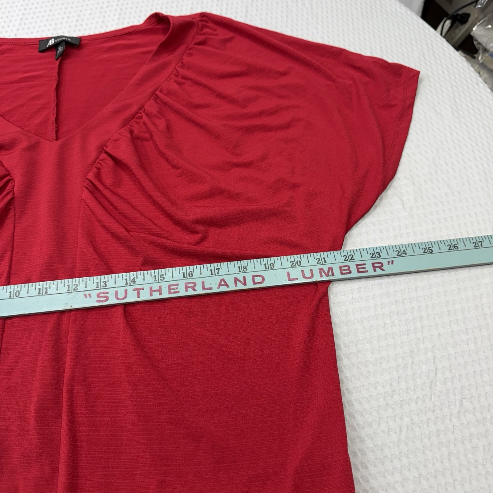 AB Studio Women Blouse Size XL Red