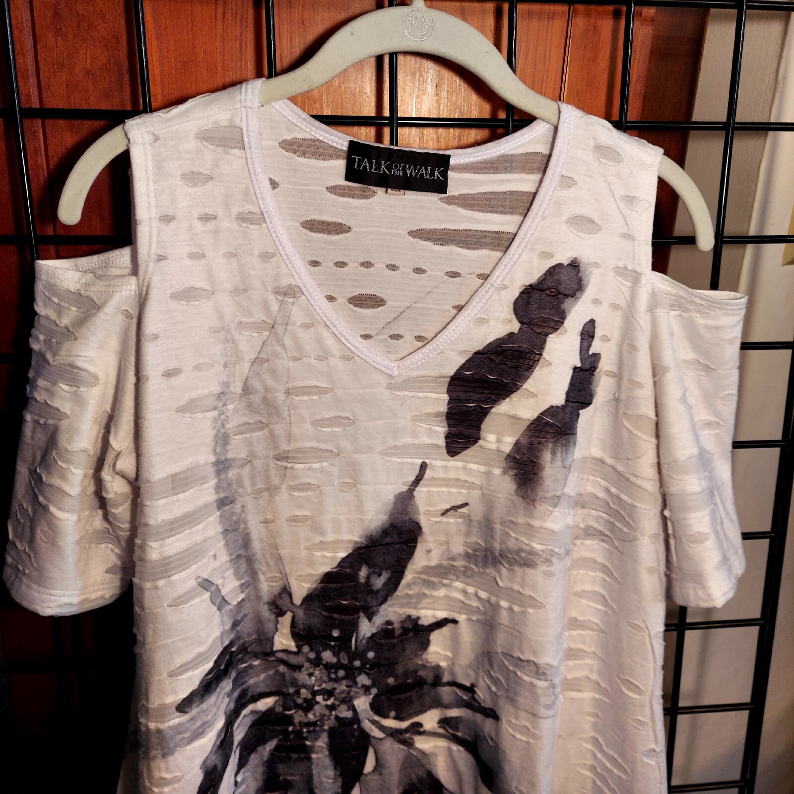 TALK OF THE WALK White Layered Asymmetrical HI LOW Hem Size Small EUC!!