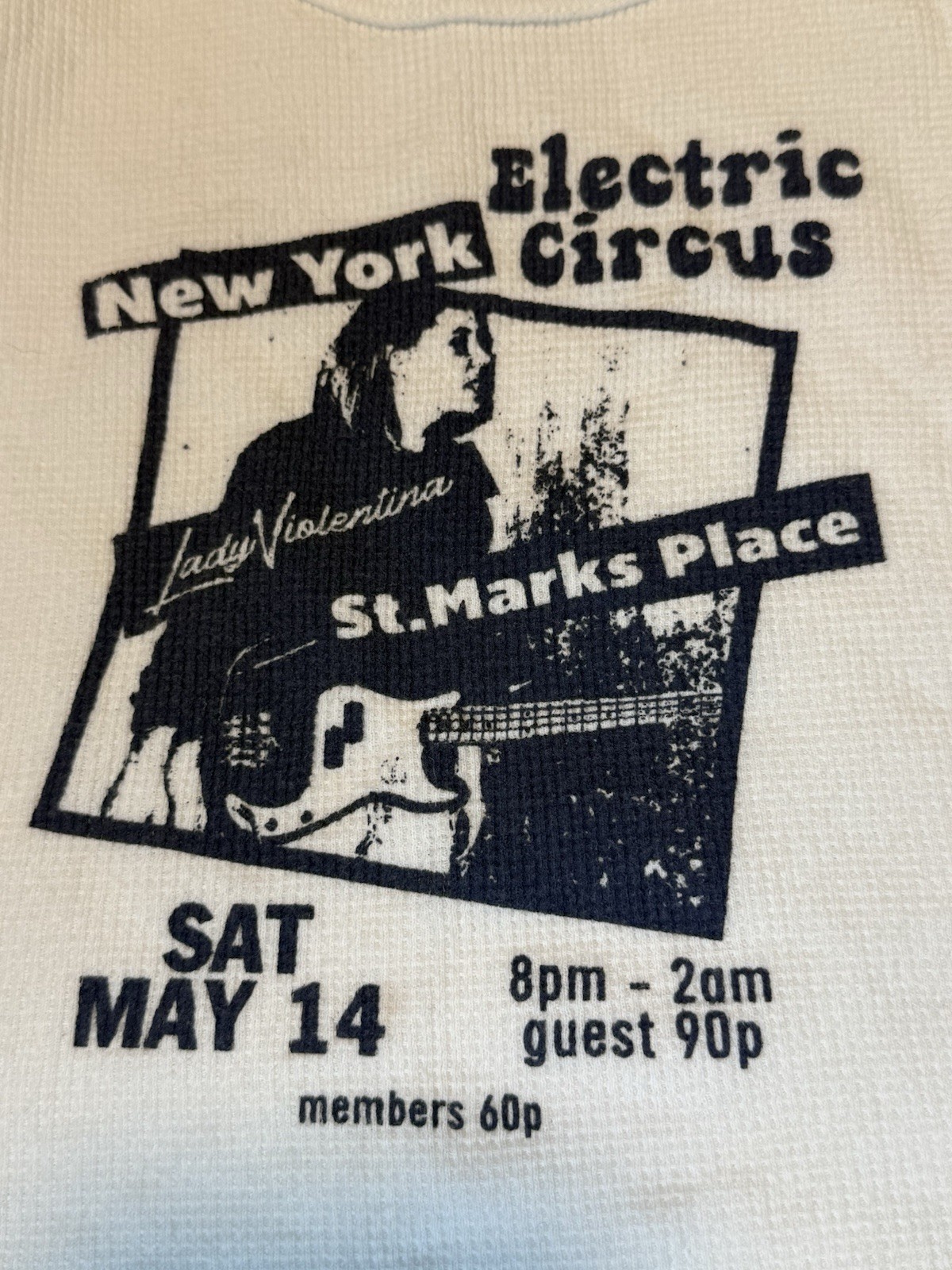 John Galt Cropped Graphic Tank Tee Electric Circus St. Marks Place NYC. Size S