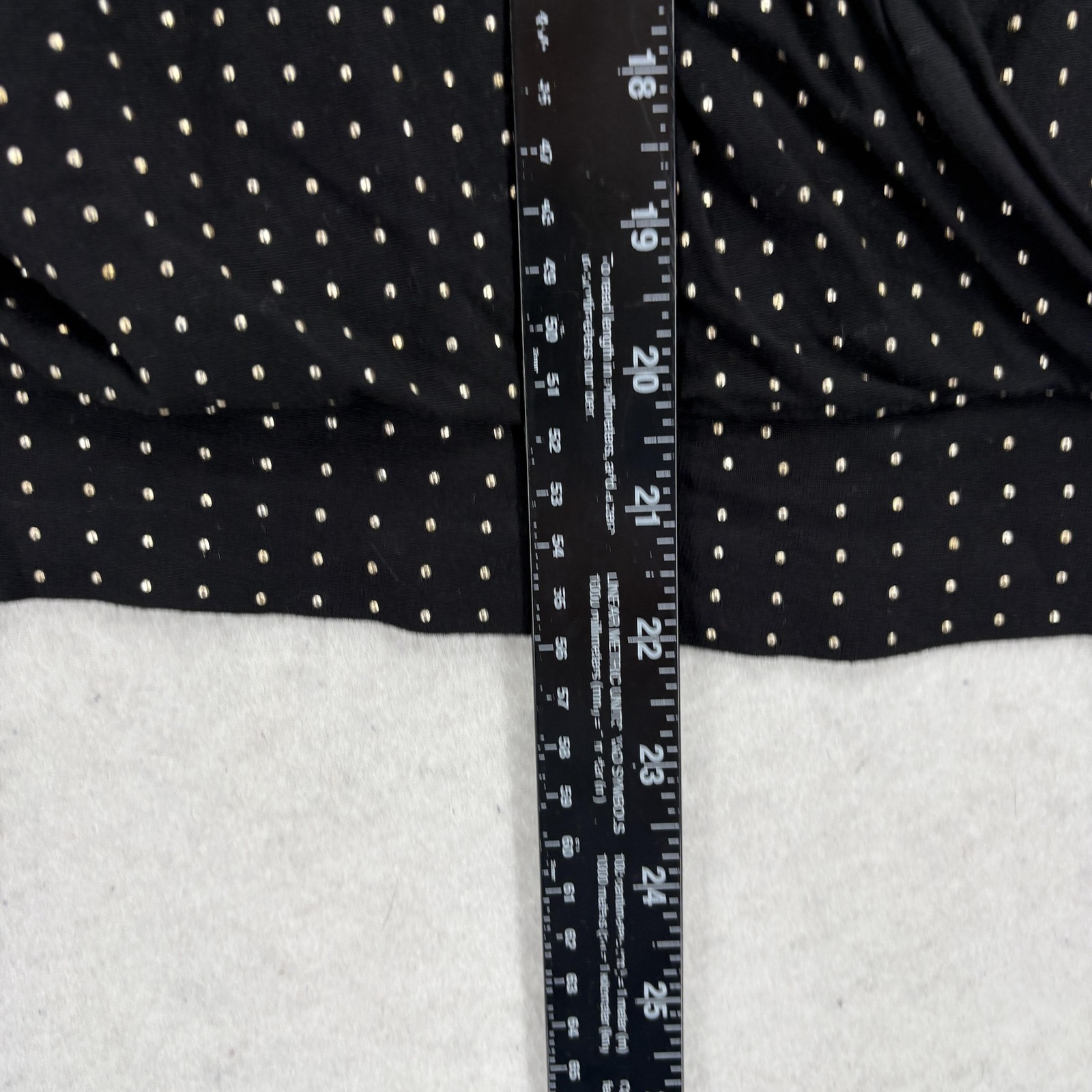 Ramy Brook New York Blouse Womens XS Black Studded V Neck Dolman Sleeve Jersey