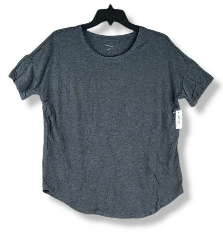 Daily Ritual Women Jersey T-Shirt Standard Fit Short Sleeve Scoop Neck S