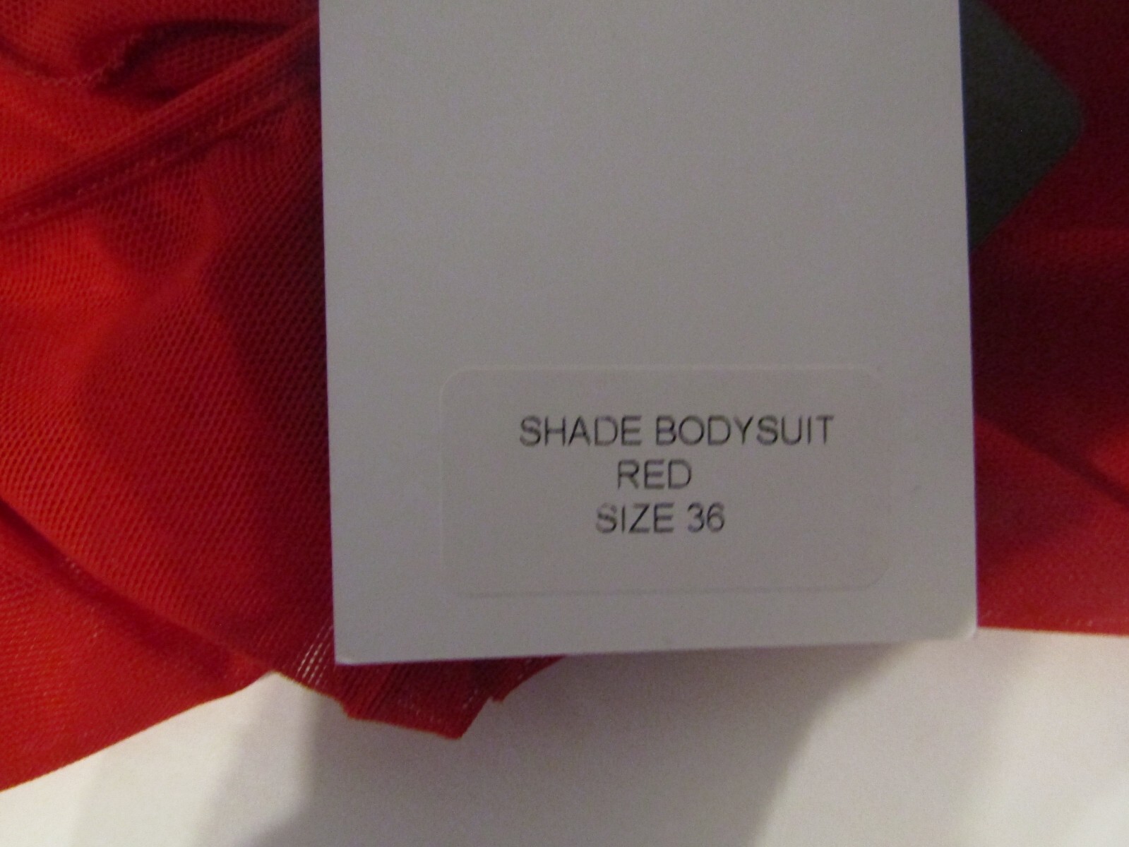 Murmur Bodysuit NWT Designer Red Sheer Long Sleeve Top Retail $381 Size 36 US S