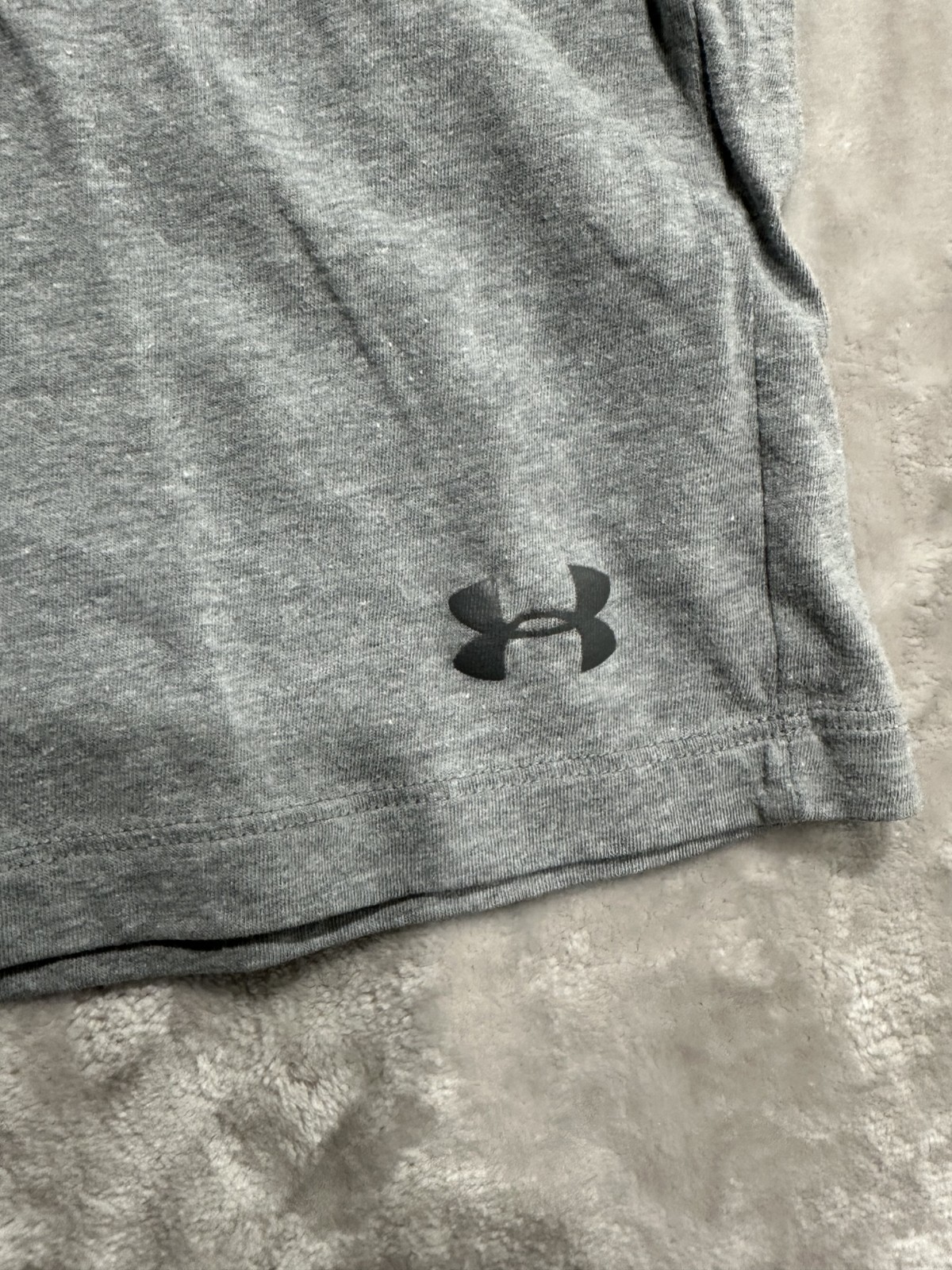 Under Armour T Shirt Womens M Medium Gray Project Rock Bull Short Sleeve Loose